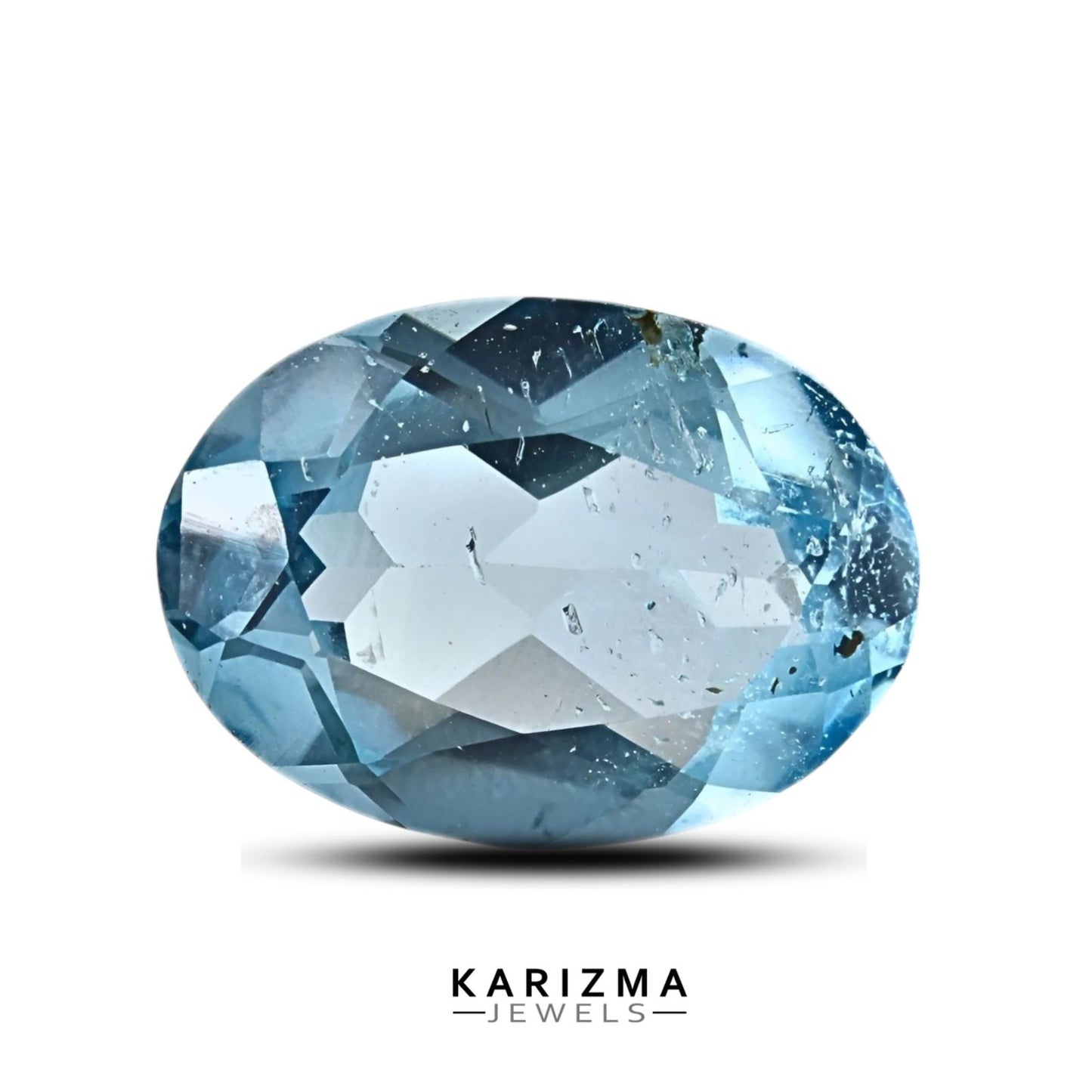 5.7Ct Natural Blue TOPAZ Oval Faceted Clear Gemstone