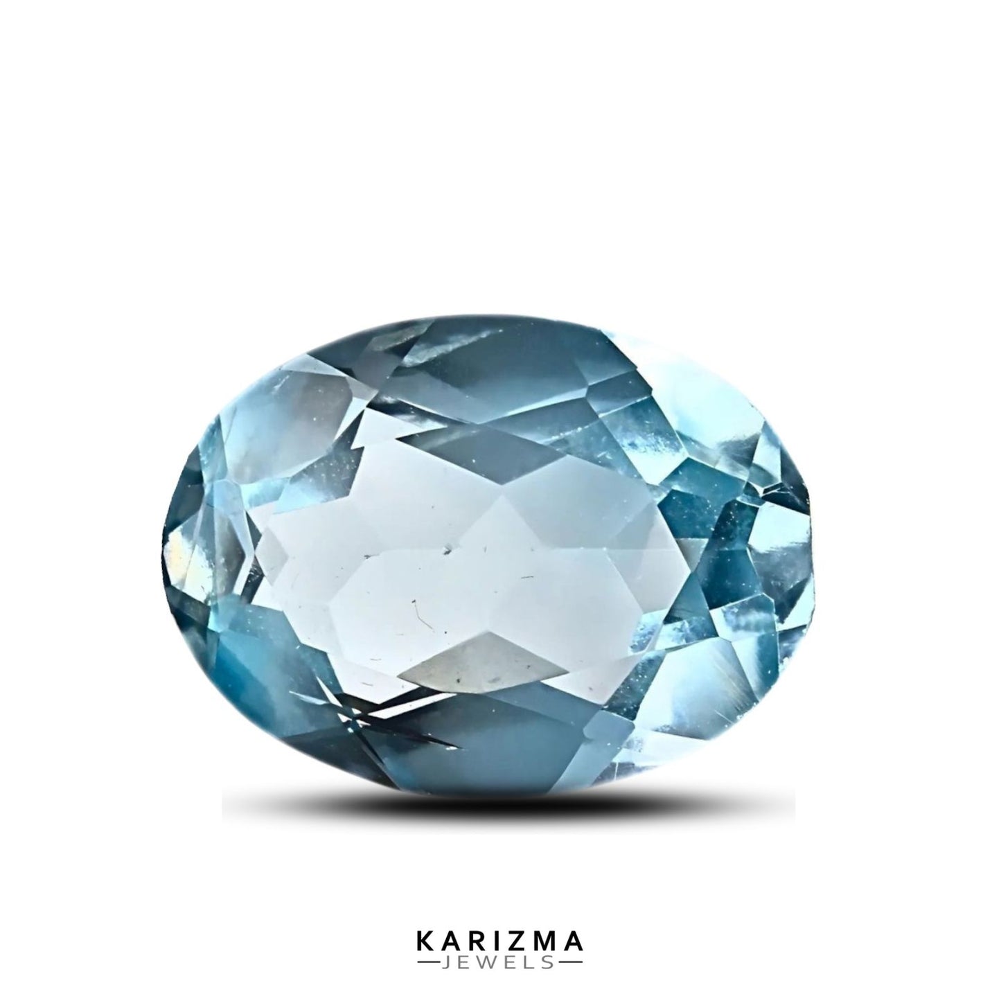 4.8Ct Natural Blue TOPAZ Oval Faceted Clear Gemstone