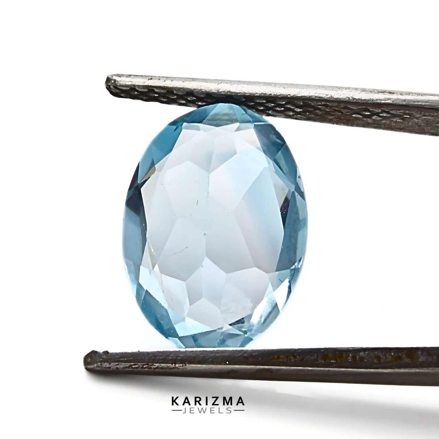 4.8Ct Natural Blue TOPAZ Oval Faceted Clear Gemstone