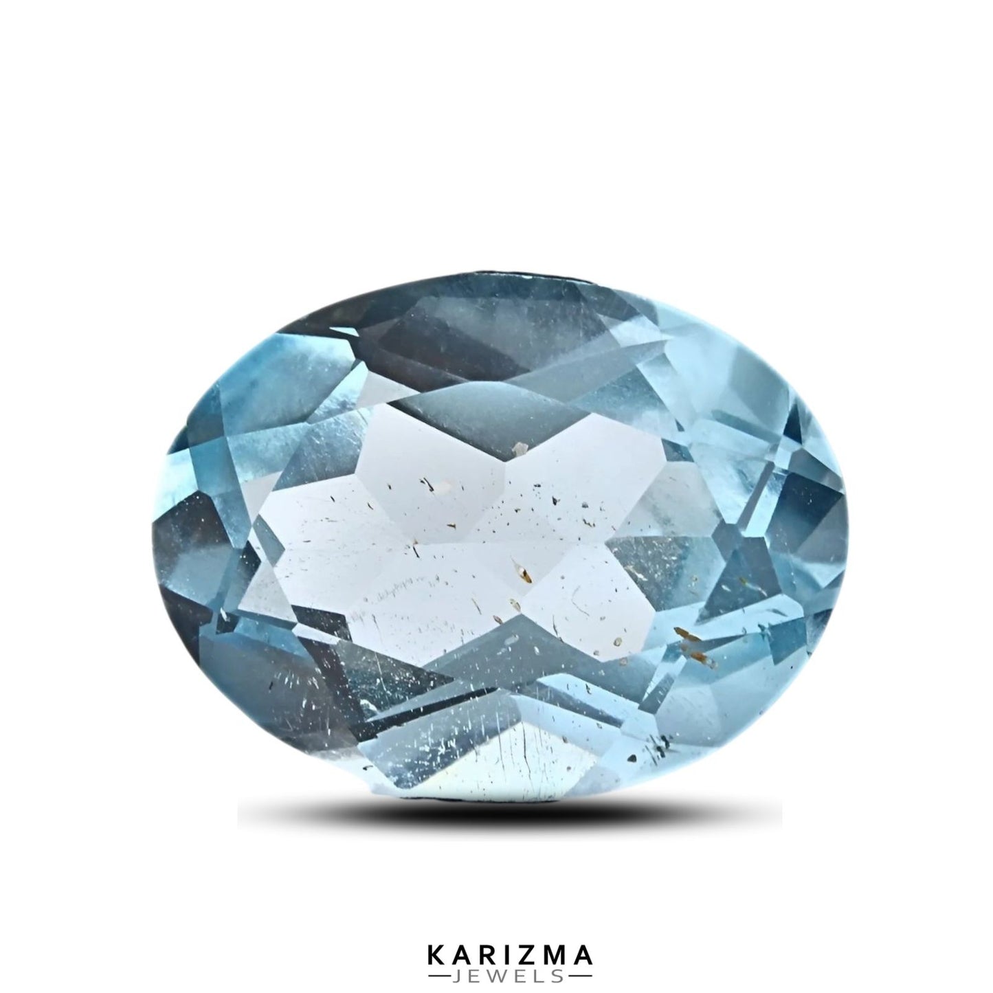 5.6Ct Natural Blue TOPAZ Oval Faceted Clear Gemstone