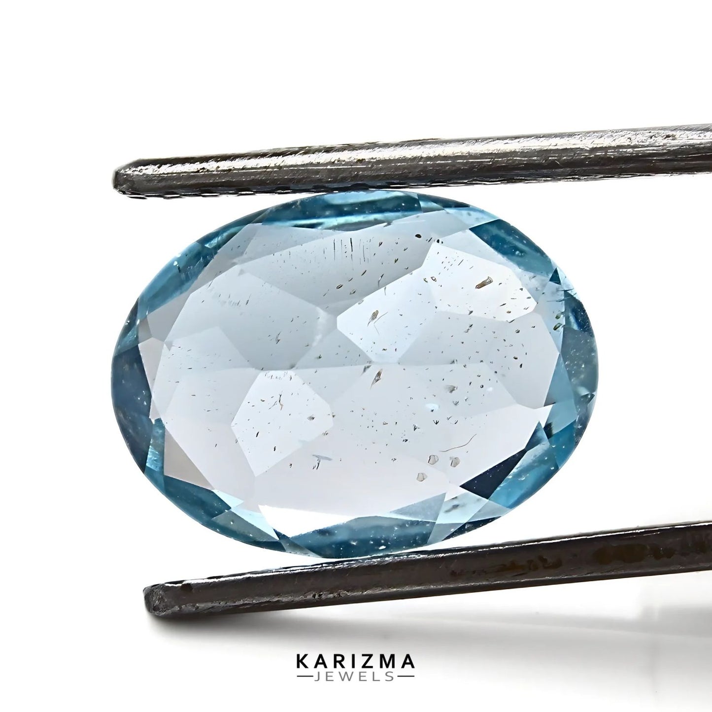 5.6Ct Natural Blue TOPAZ Oval Faceted Clear Gemstone