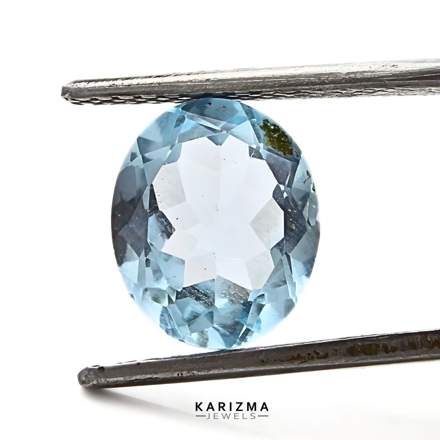 4.1Ct Natural Blue TOPAZ Oval Faceted Clear Gemstone