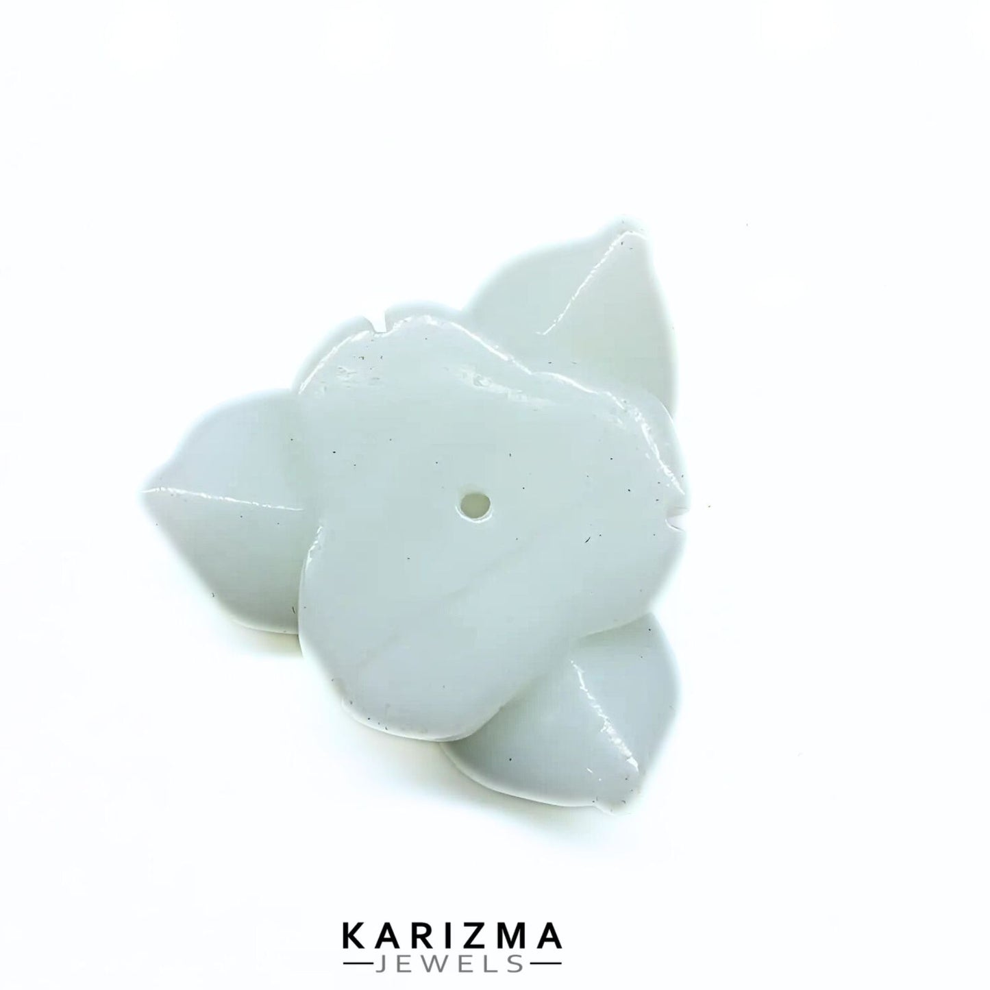 9CT Natural Jade Flower Carving for Pendant and Bracelet
