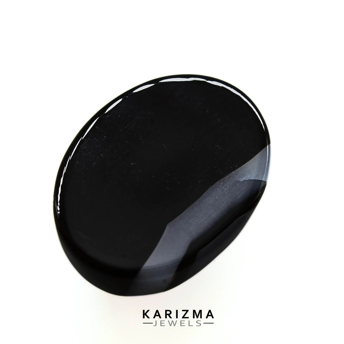 12.9Ct Natural Black and Grey Sulemani Hakik Oval Gemstone
