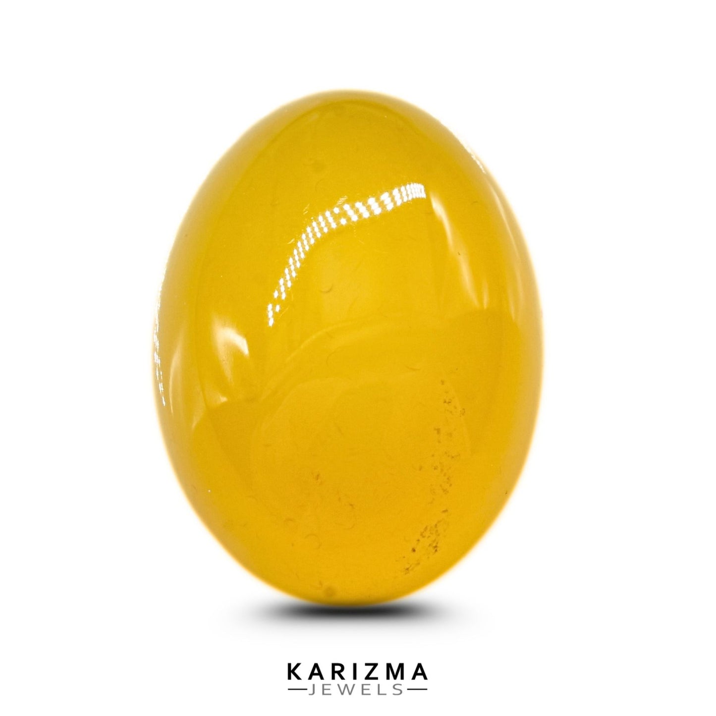 12.5Ct Natural Yellow Agate (Hakik) Oval Gemstone
