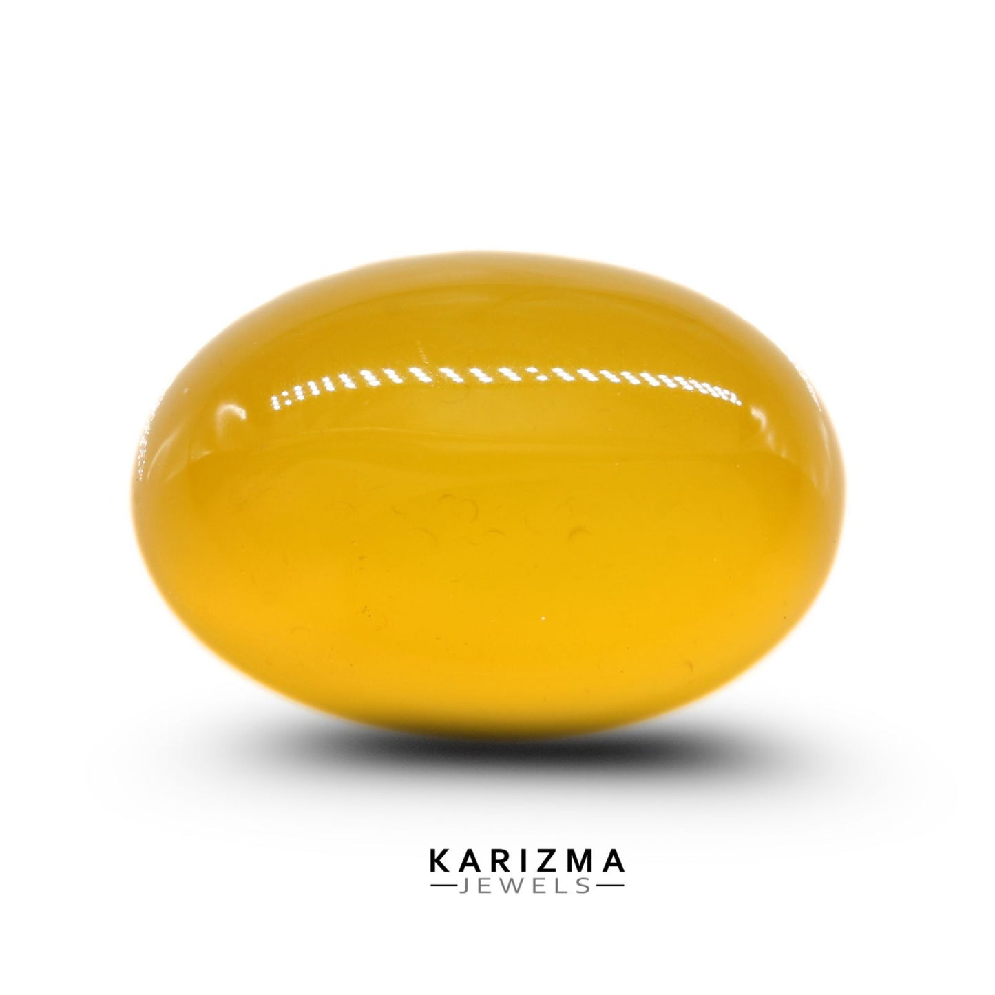 12.2Ct Natural Yellow Agate (Hakik) Oval Gemstone
