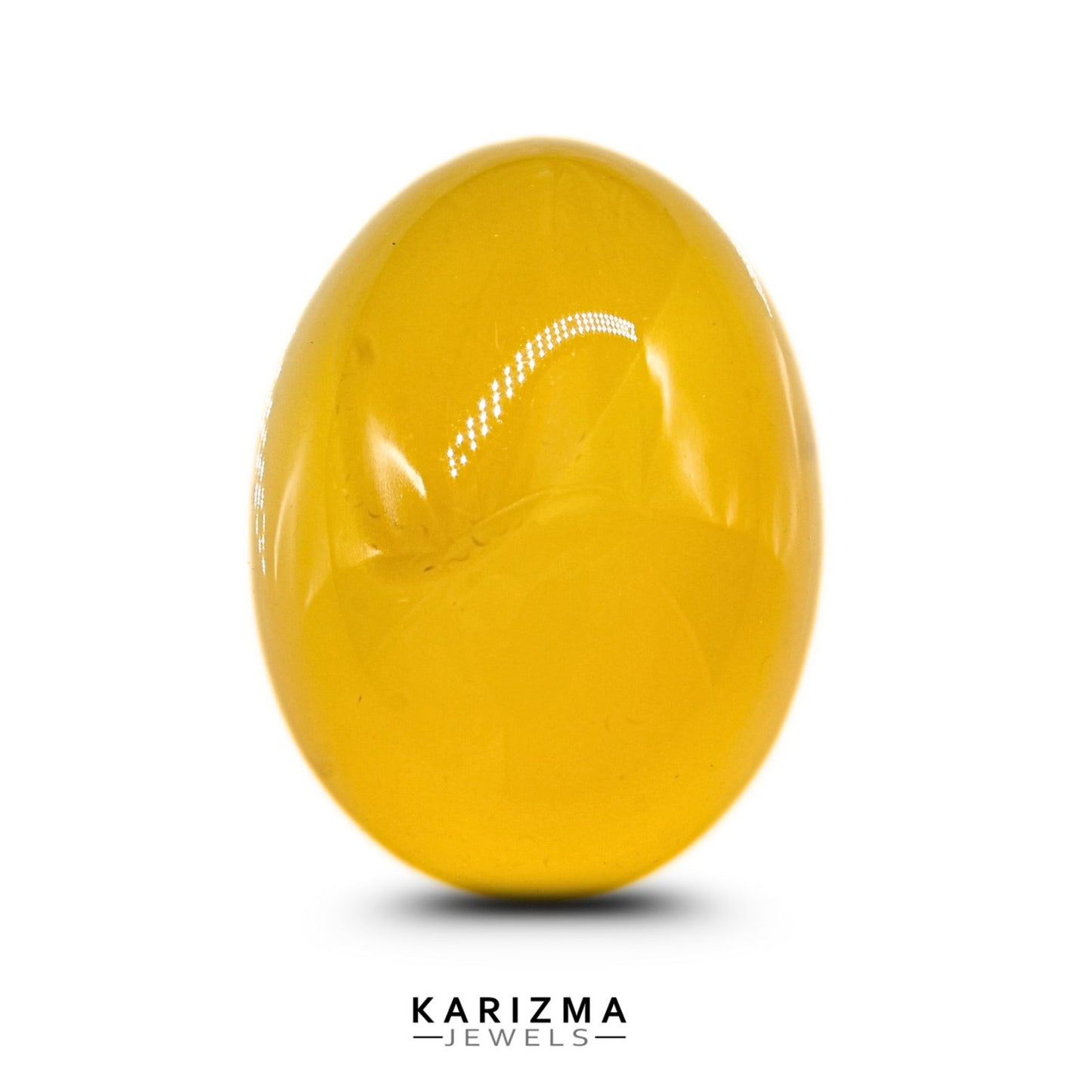 13Ct Natural Yellow Agate (Hakik) Oval Gemstone