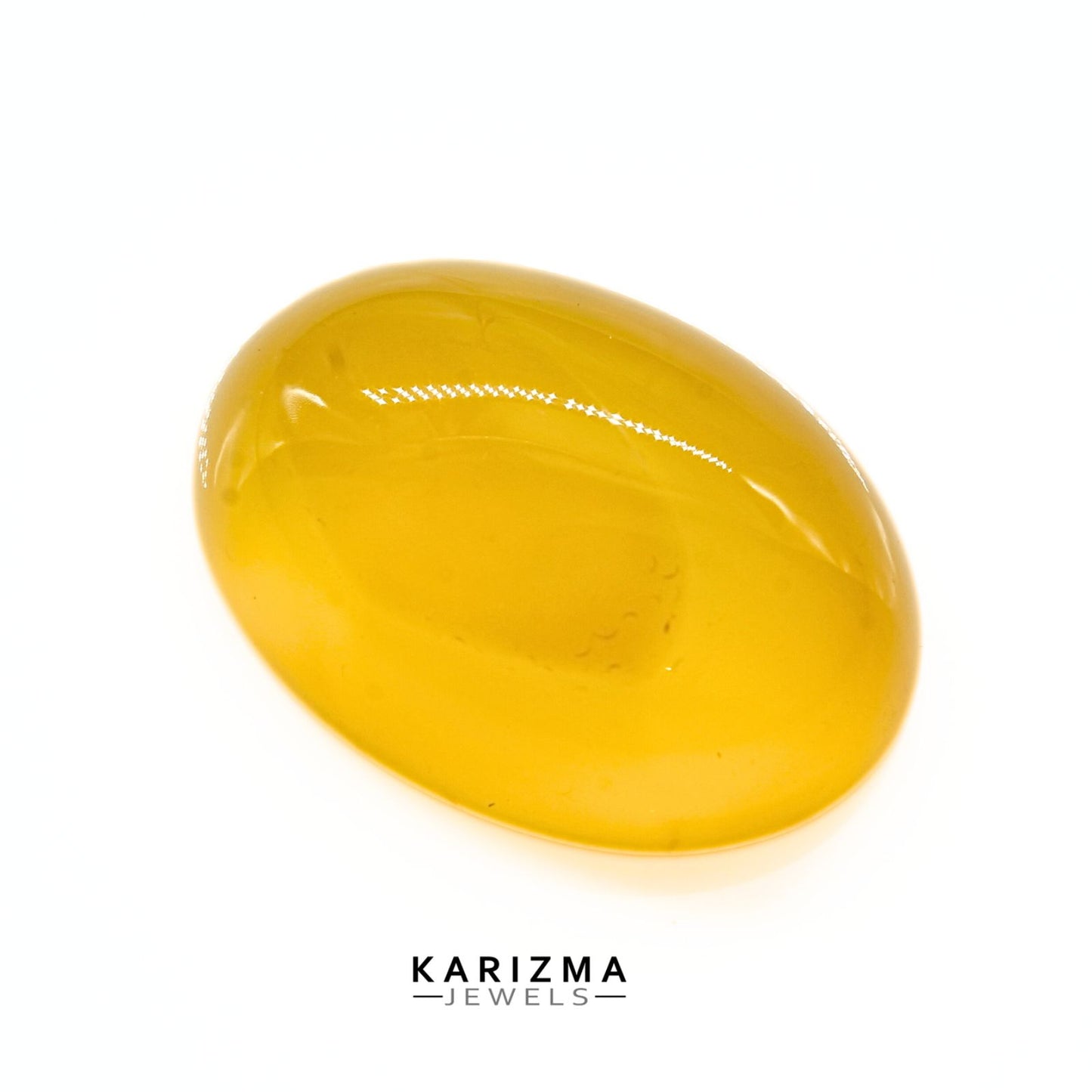 13Ct Natural Yellow Agate (Hakik) Oval Gemstone