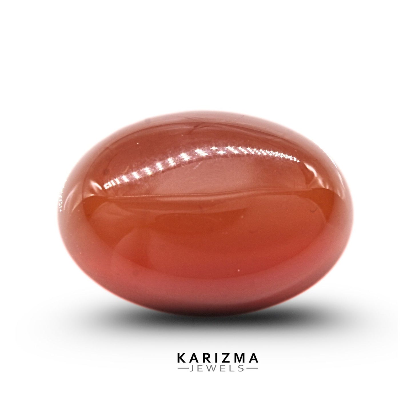 11.7Ct Natural Orange Agate (Hakik) Oval Gemstone