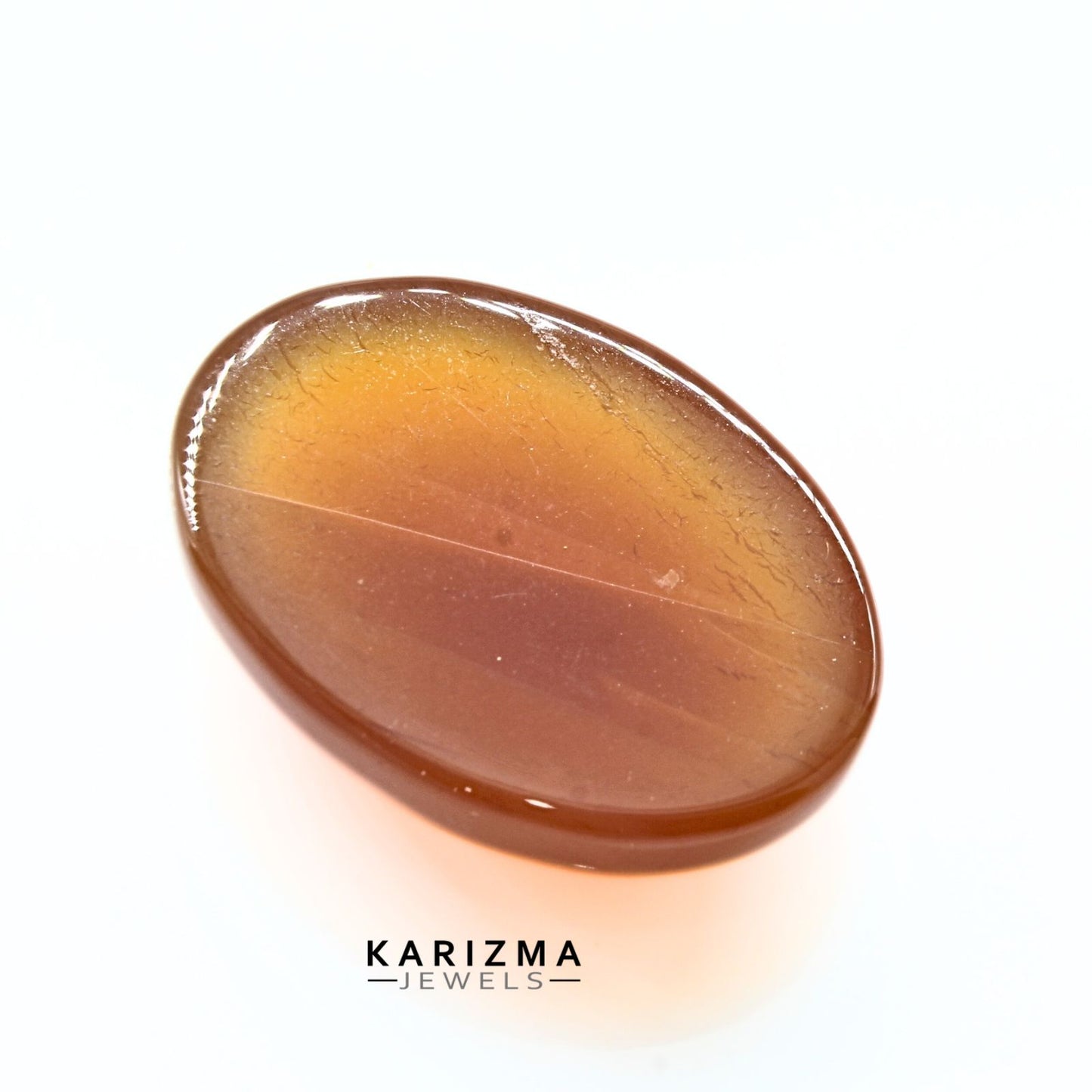 11.3Ct Natural Orange Agate (Hakik) Oval Gemstone
