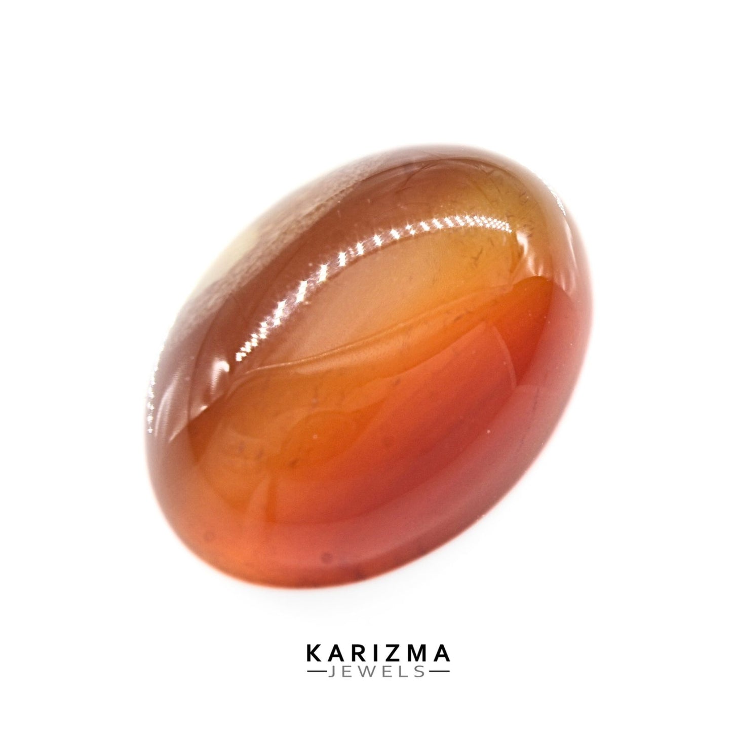 11.7Ct Natural Orange Agate (Hakik) Oval Gemstone