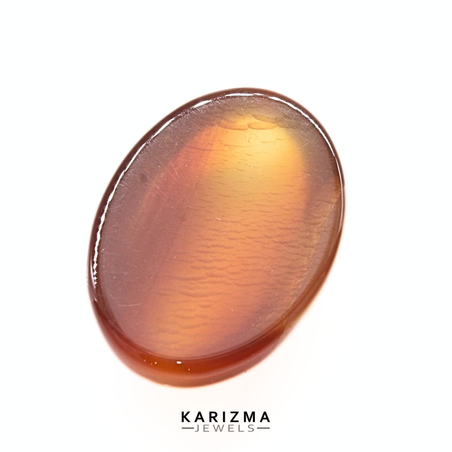 11.7Ct Natural Orange Agate (Hakik) Oval Gemstone