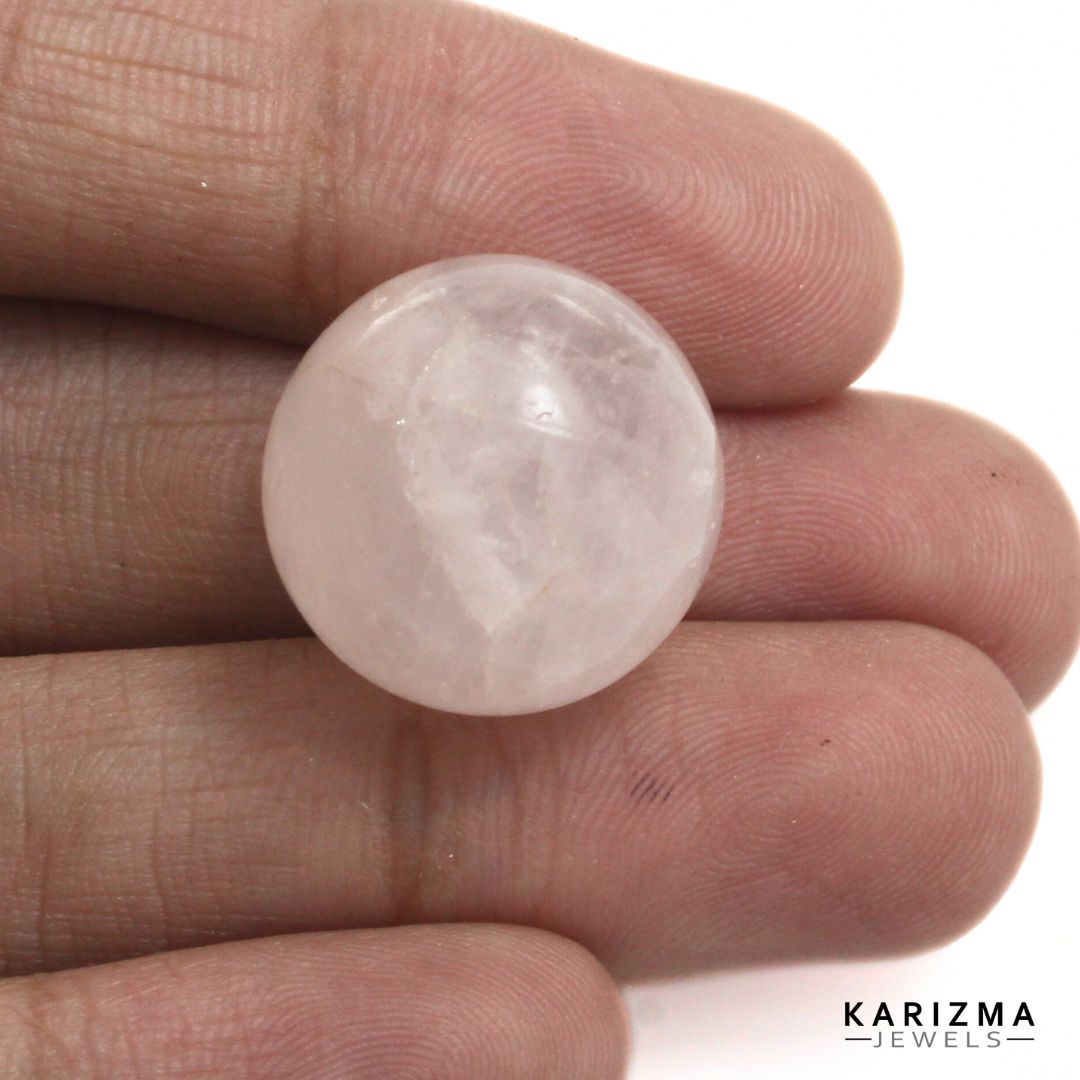 33.15Ct Rose Quartz Gemstone Crystal Sphere Healing Ball.