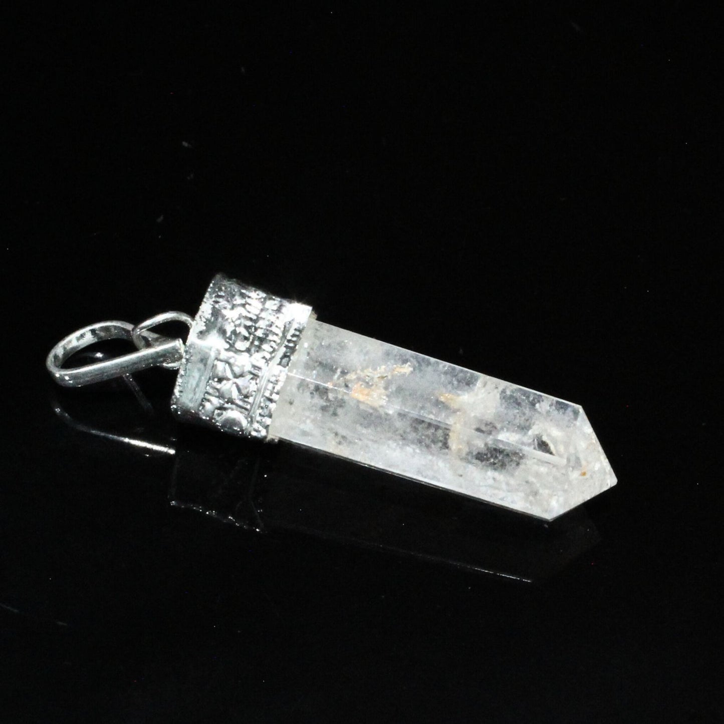 20.8Ct Natural Quartz Crystal Healing Point Pencil Pendant