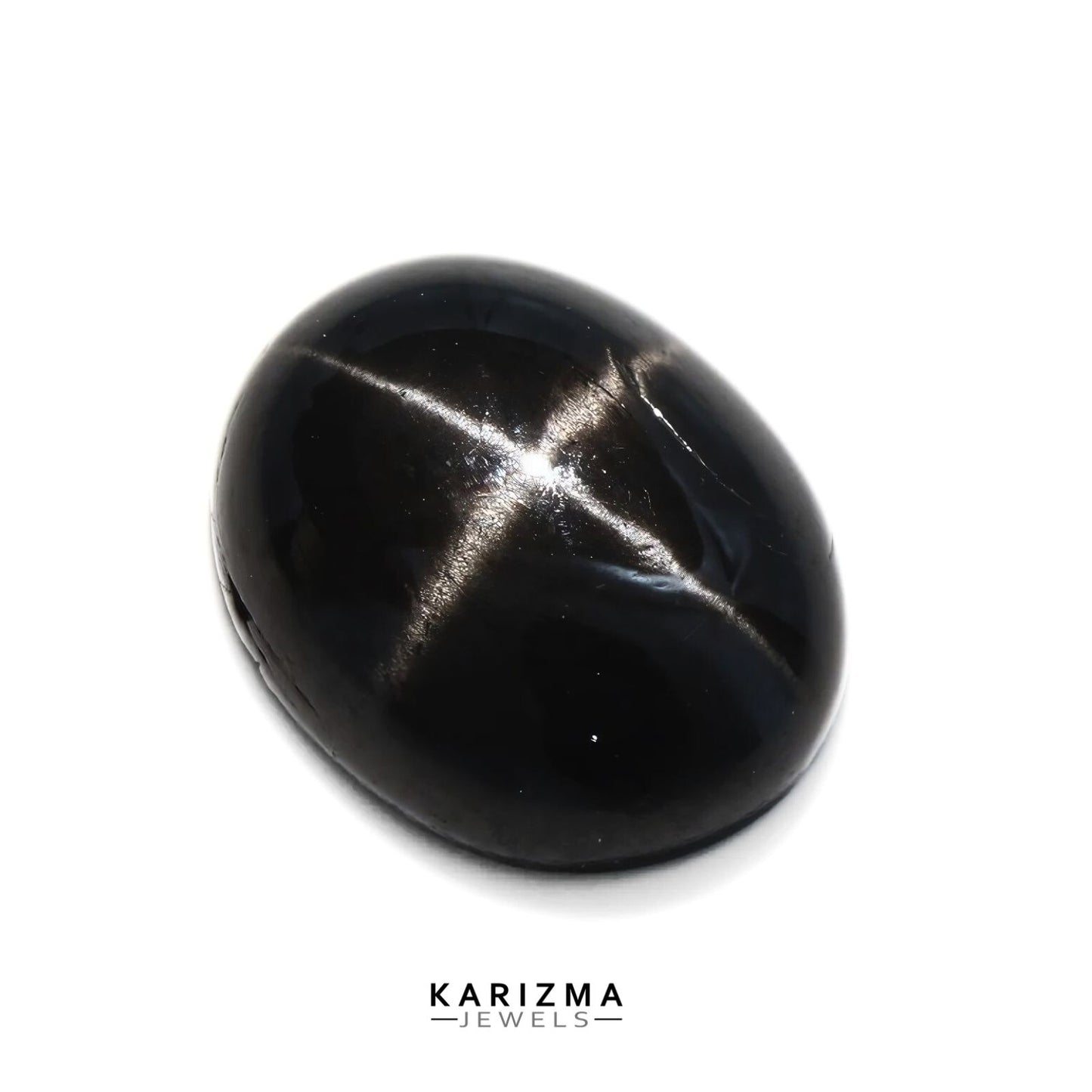 3.9Ct Natural Black Star Oval Gemstone