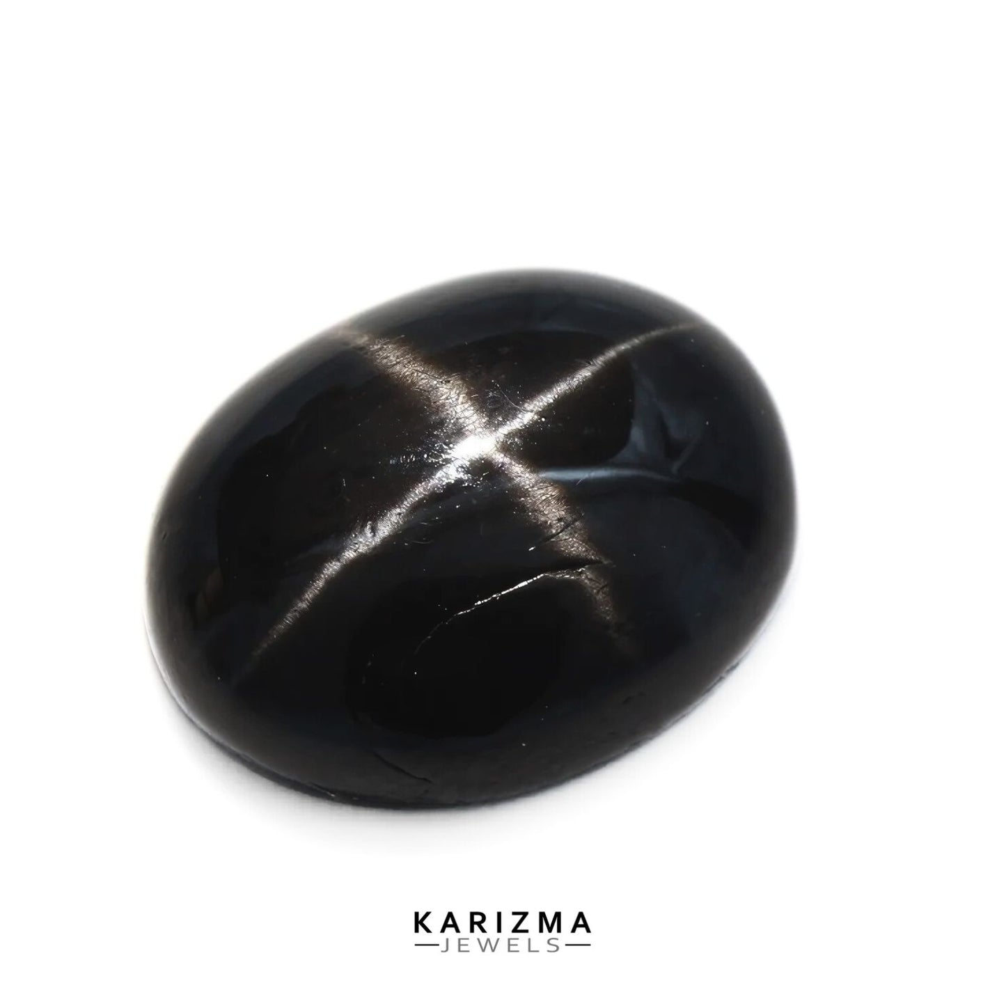 3.9Ct Natural Black Star Oval Gemstone