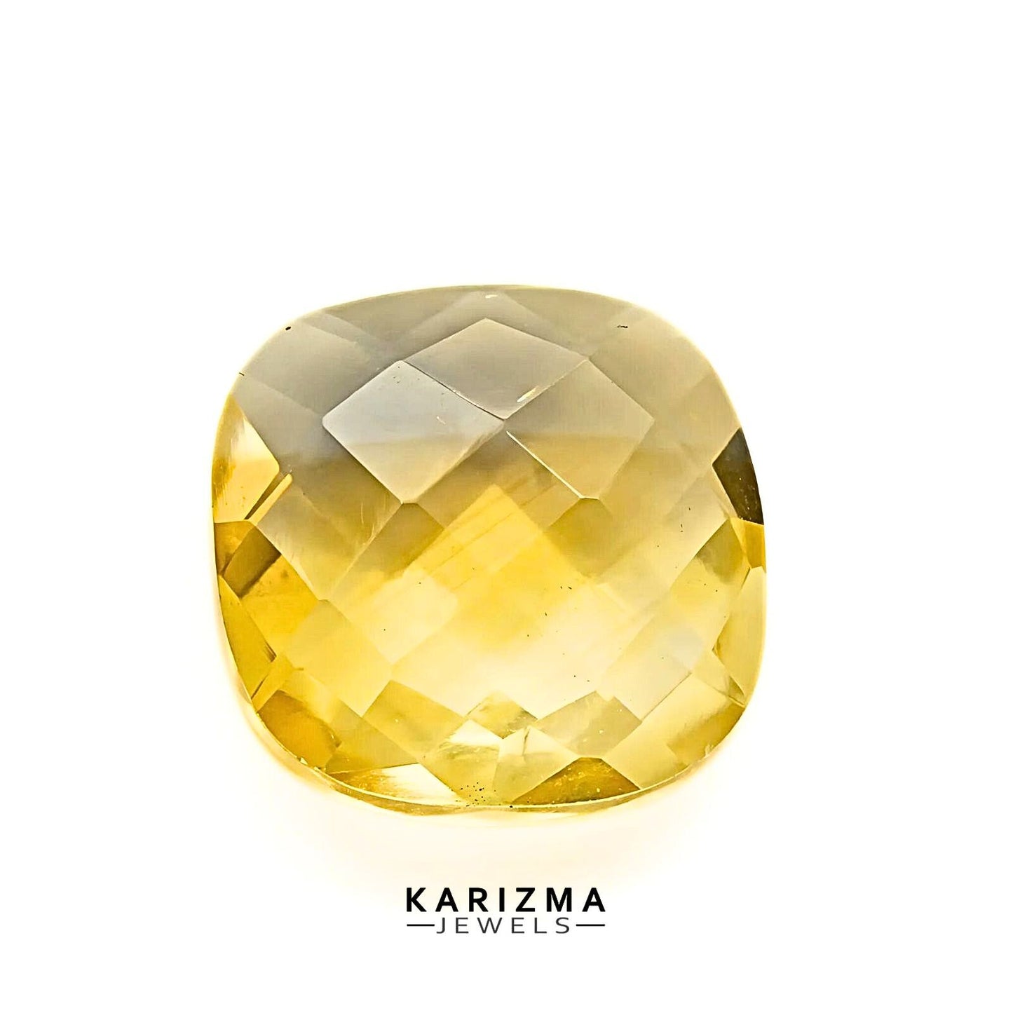 3.4Ct Natural Yellow Citrine (Sunella) Cushion Shape Gemstone