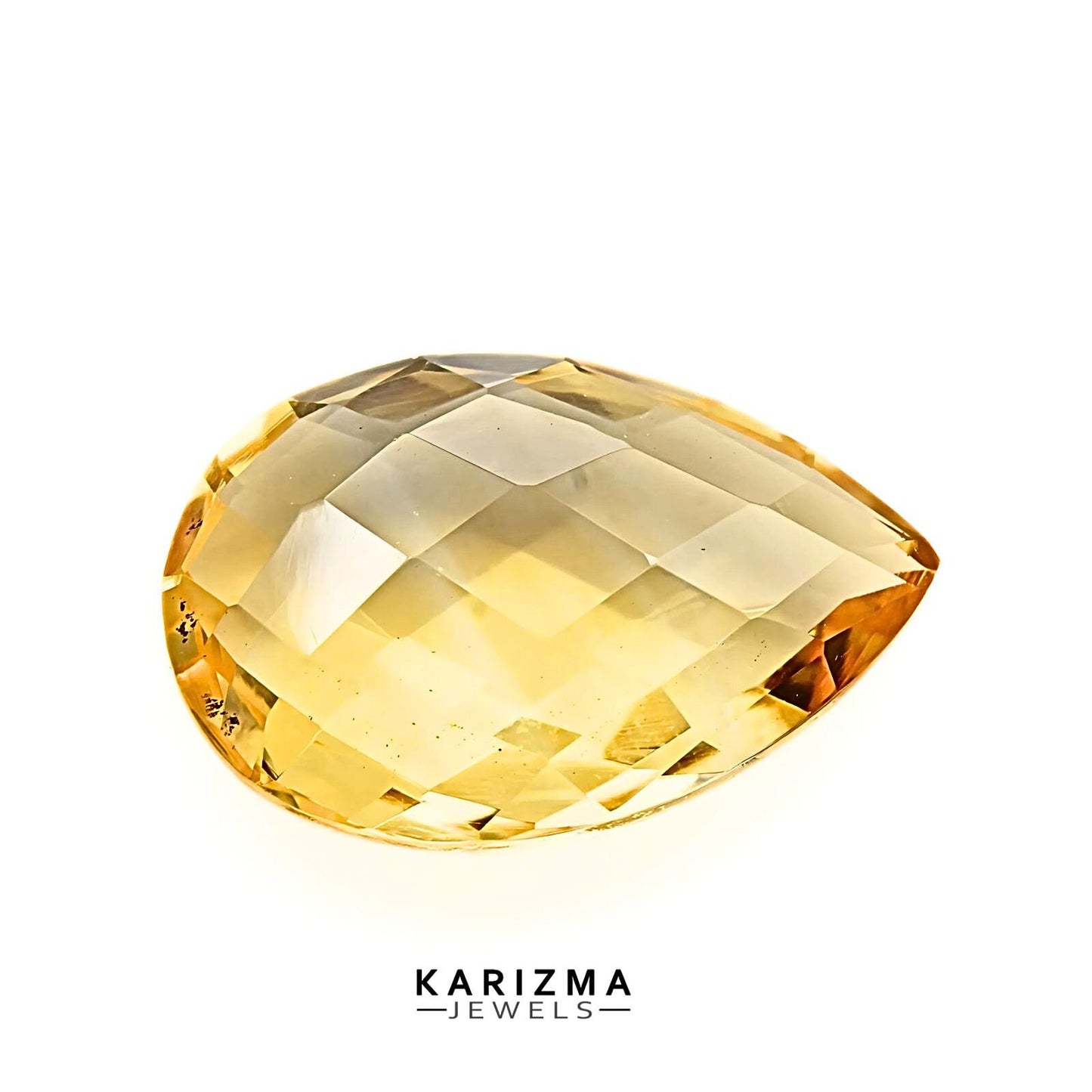 5.2Ct Natural Yellow Citrine (Sunella) Pear Shape Gemstone