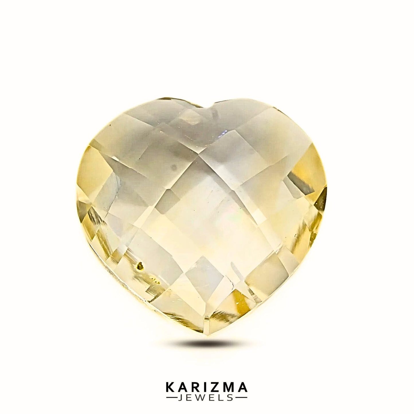 4.3Ct Natural Yellow Citrine (Sunella) Heart Shape Gemstone