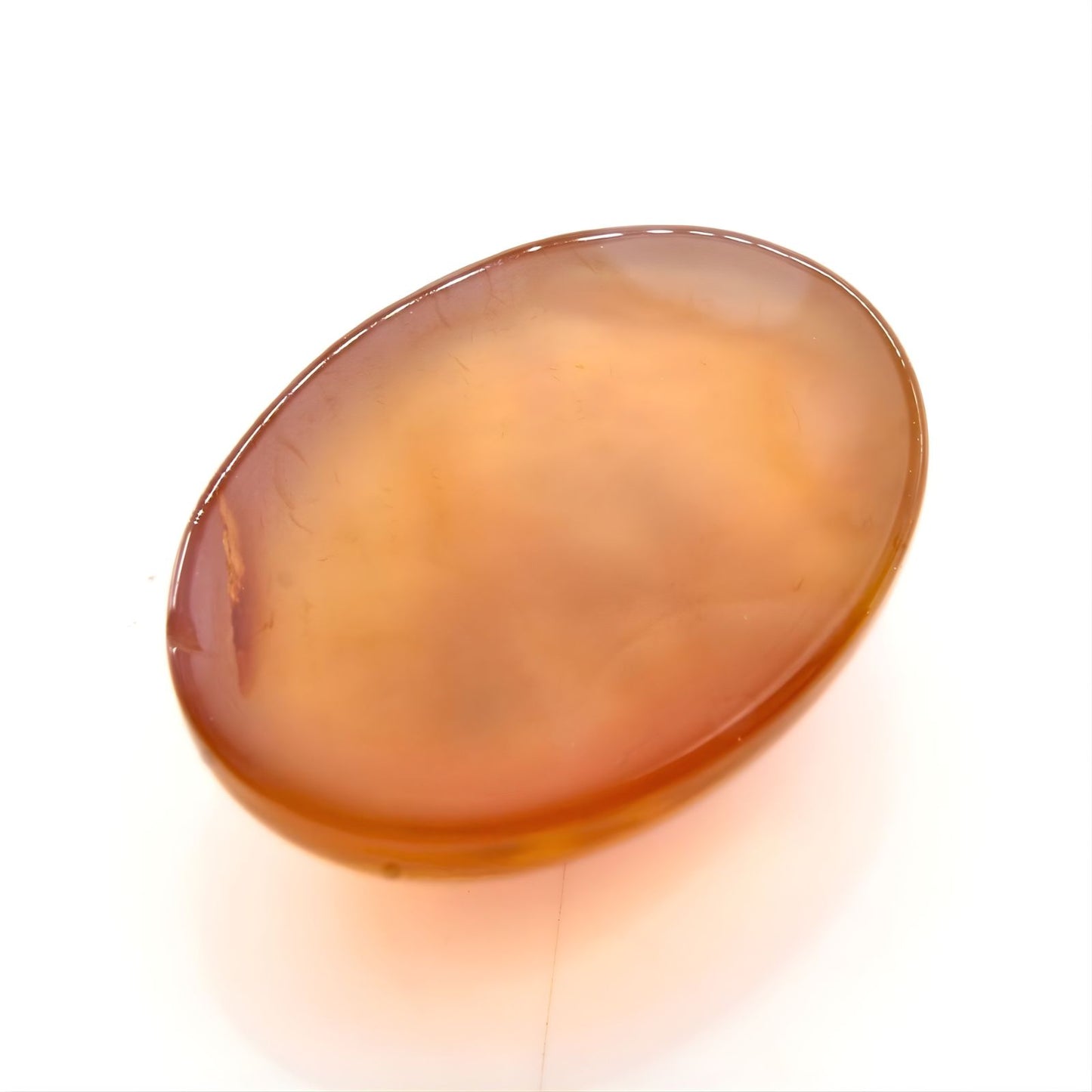 12.1Ct Natural Orange Agate (Hakik) Oval Gemstone