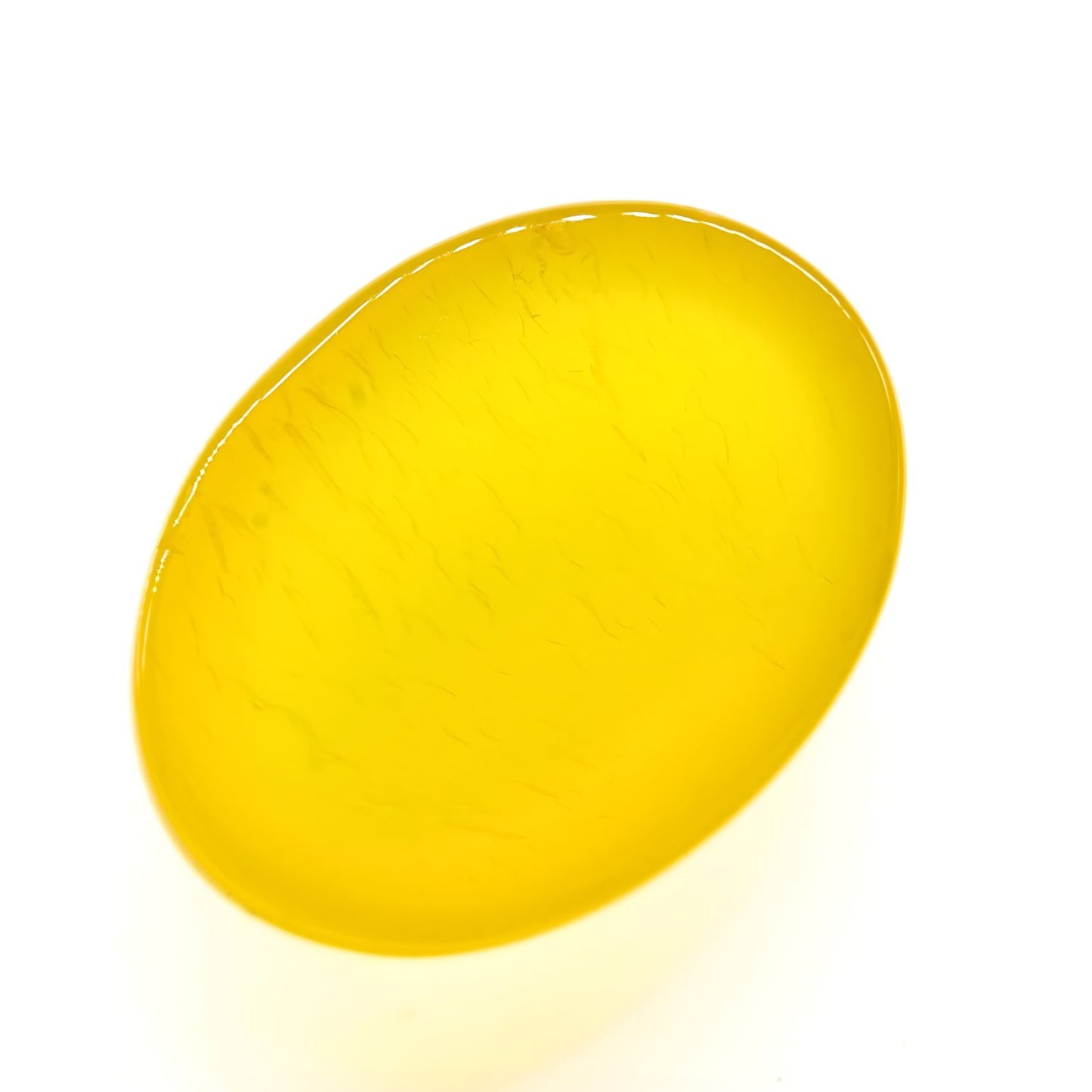12Ct Natural Yellow Agate (Hakik) Oval Gemstone