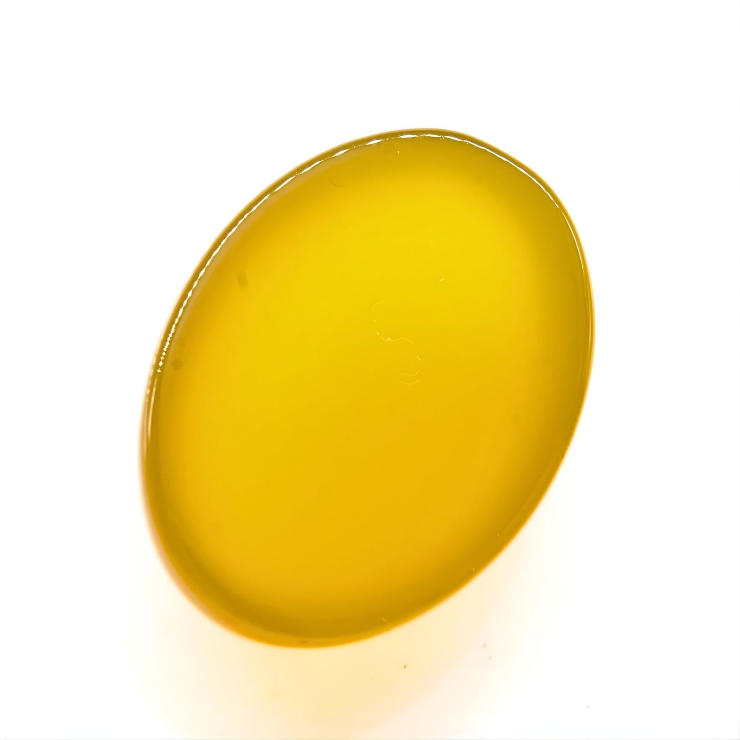 13.1Ct Natural Yellow Agate (Hakik) Oval Gemstone