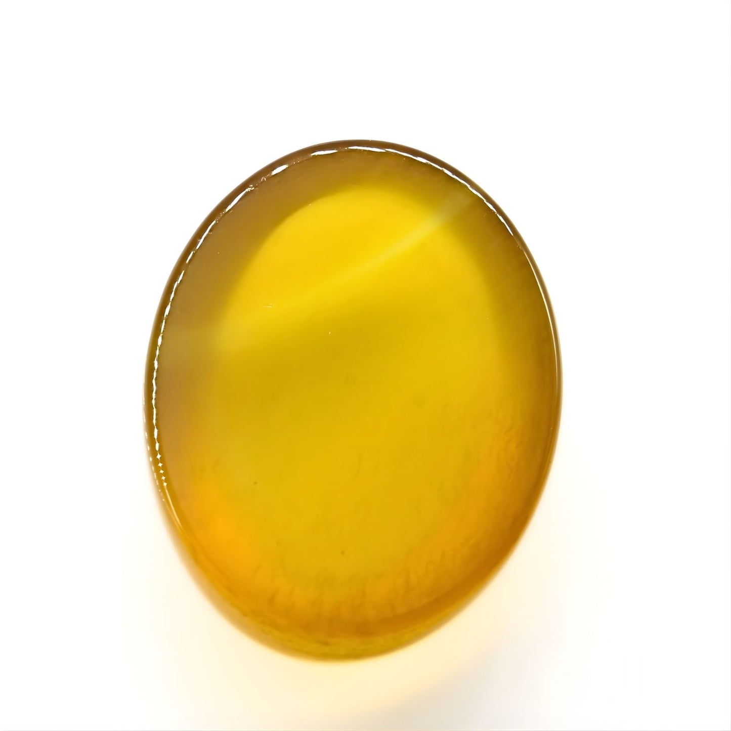 12.5Ct Natural Yellow Agate (Hakik) Oval Gemstone