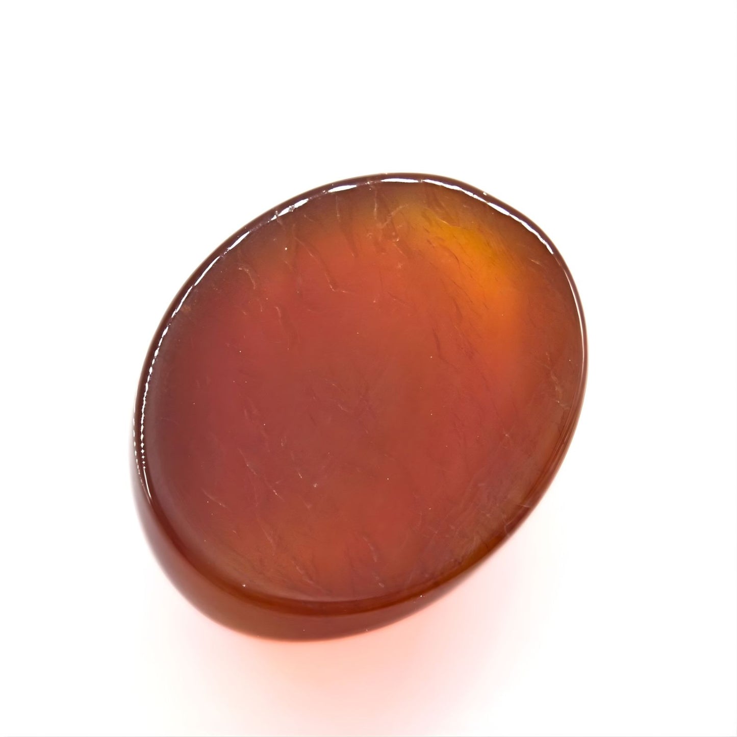 11.7Ct Natural Orange Agate (Hakik) Oval Gemstone