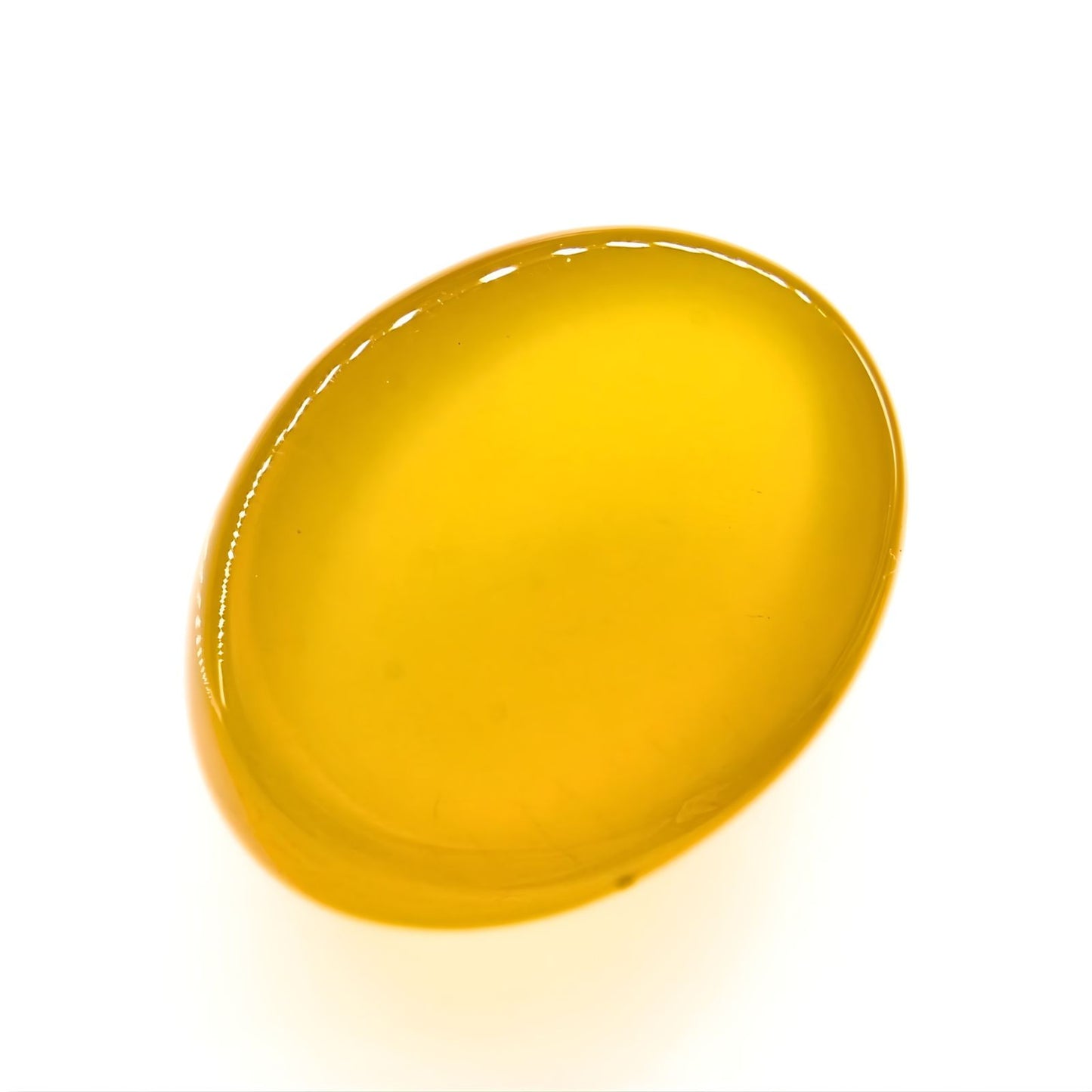12.7Ct Natural Yellow Agate (Hakik) Oval Gemstone