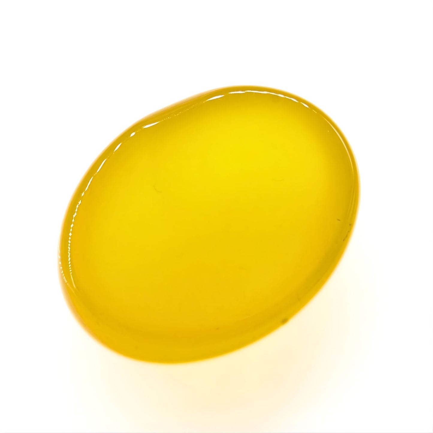 12.9Ct Natural Yellow Agate (Hakik) Oval Gemstone