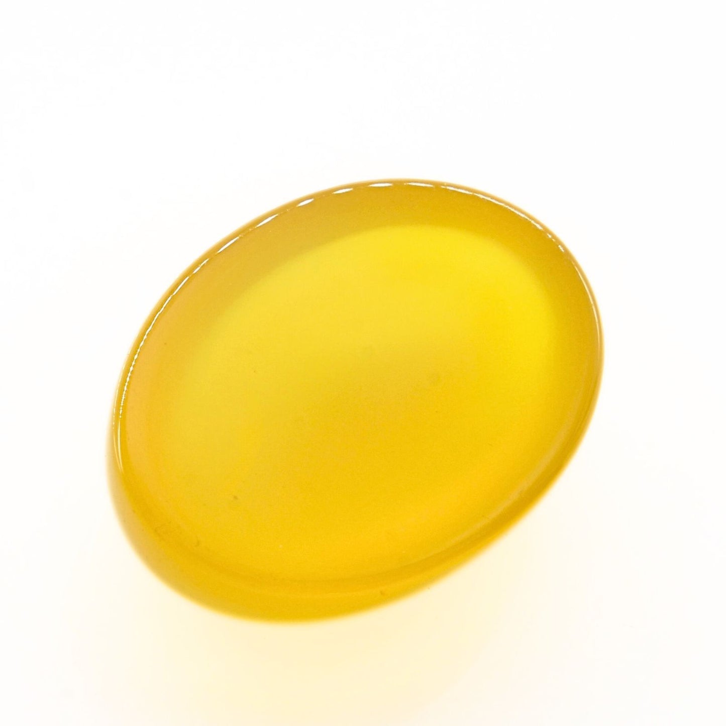 12.1Ct Natural Yellow Agate (Hakik) Oval Gemstone