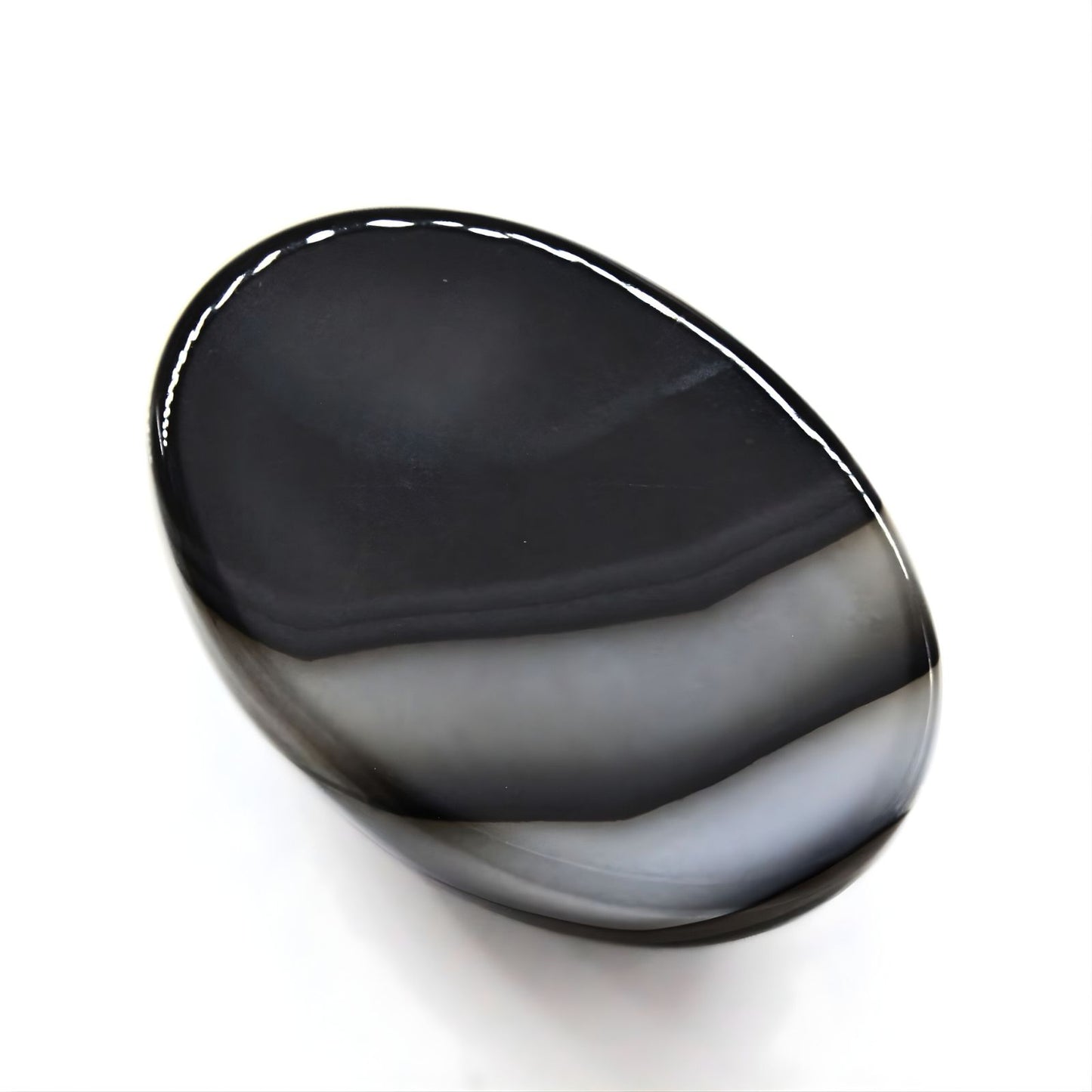 13.1Ct Natural Black and Grey Sulemani Hakik Oval Gemstone
