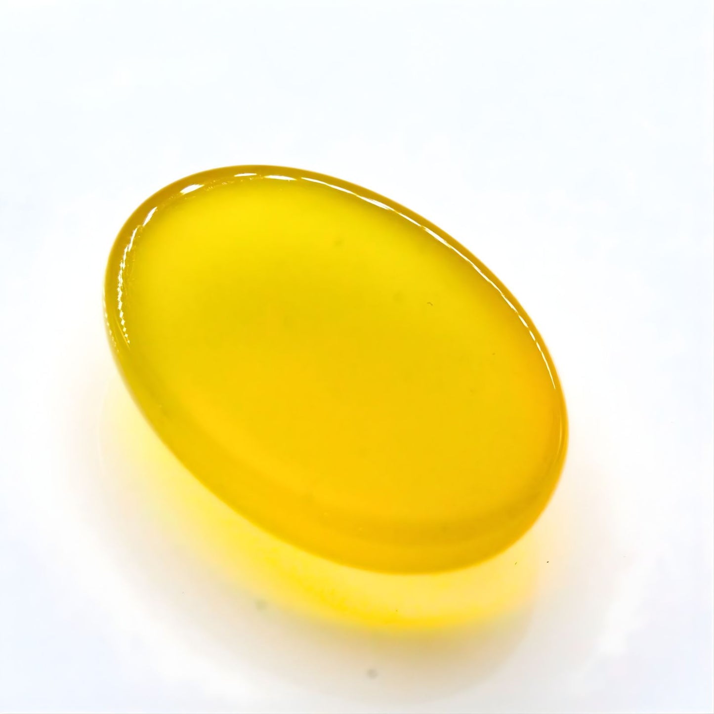 10.1Ct Natural Yellow Agate (Hakik) Oval Gemstone