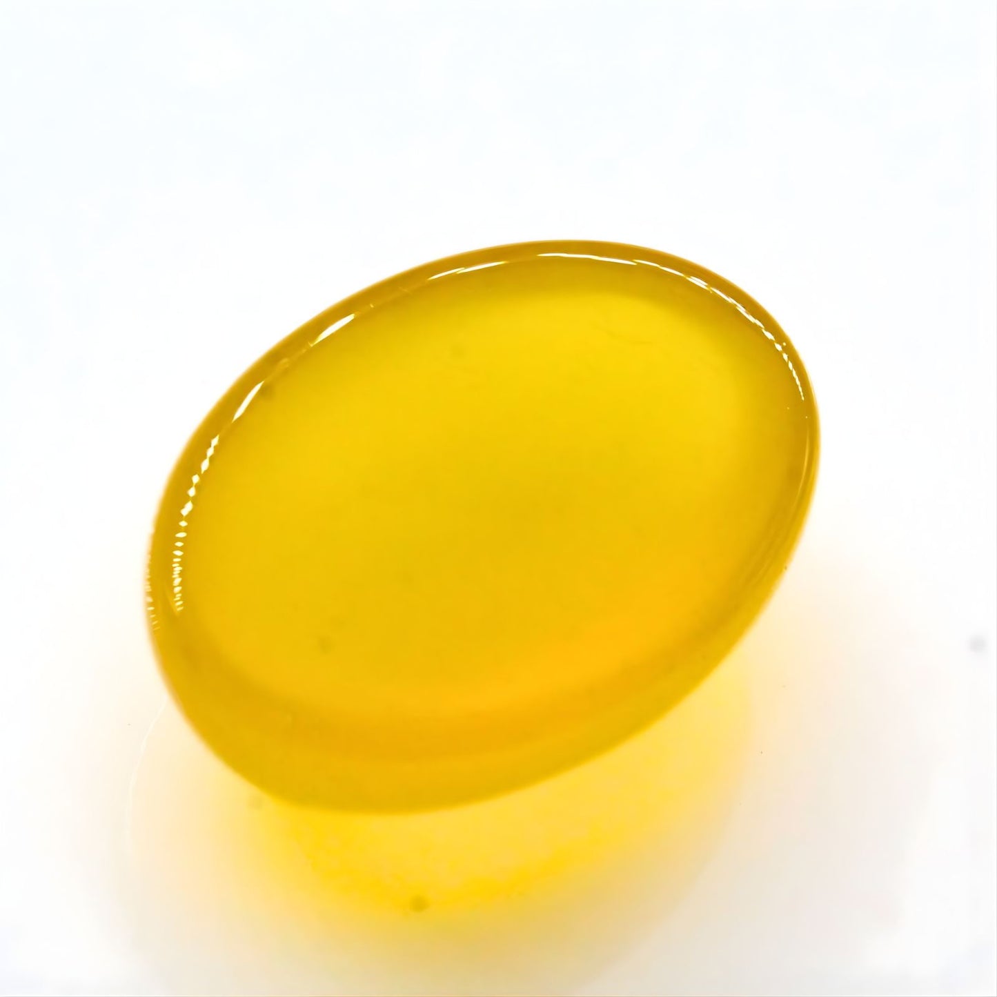 12.8Ct Natural Yellow Agate (Hakik) Oval Gemstone