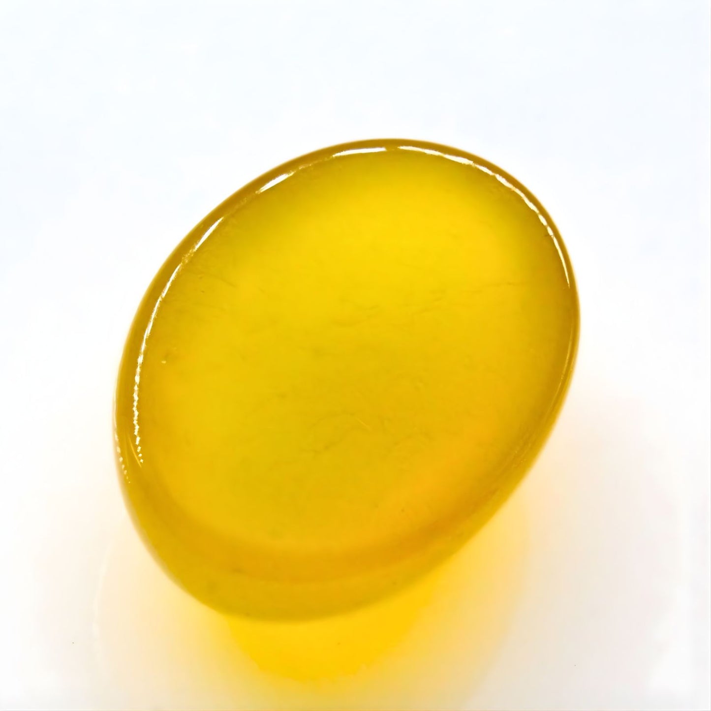 12Ct Natural Yellow Agate (Hakik) Oval Gemstone