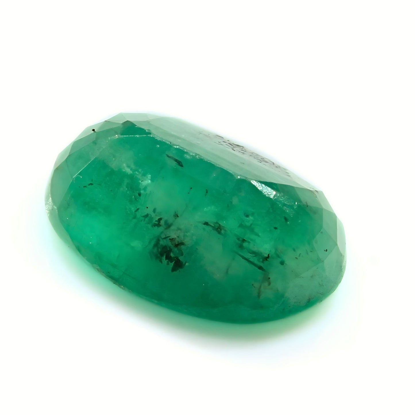 3.3Ct Natural Green Emerald (Panna) Oval Cut Gemstone
