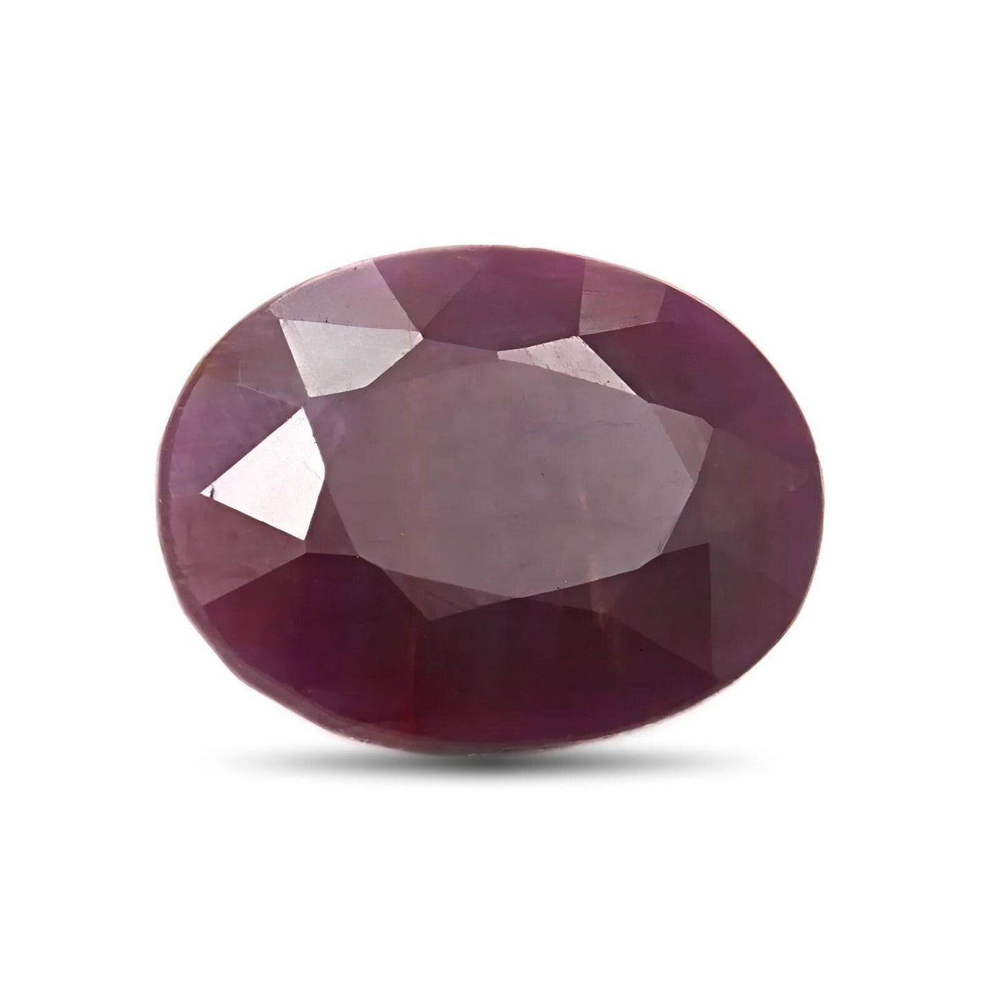 6.6Ct Natural Purplish Red Ruby (Manik) Oval Faceted Gemstone