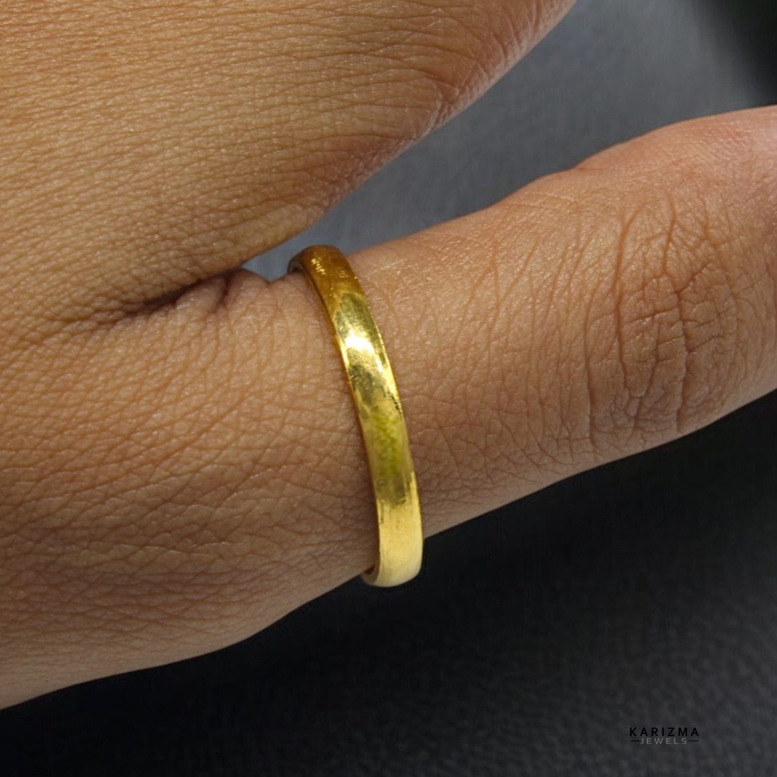 Pure Gold Jointless Challa finger Ring for astrology शुद्ध