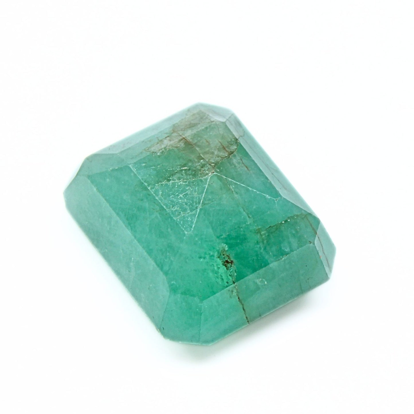 4Ct Natural Green Emerald (Panna) Rectangle Cut Gemstone