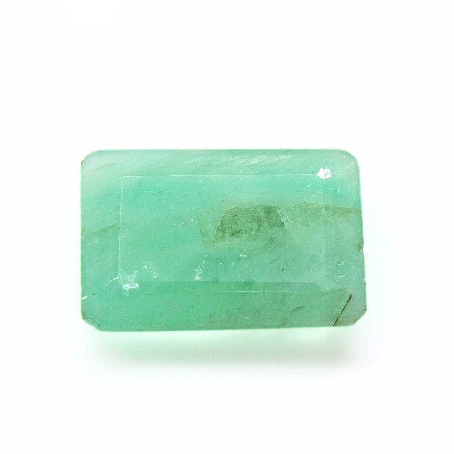 2.9Ct Natural Green Emerald (Panna) Rectangle Cut Gemstone