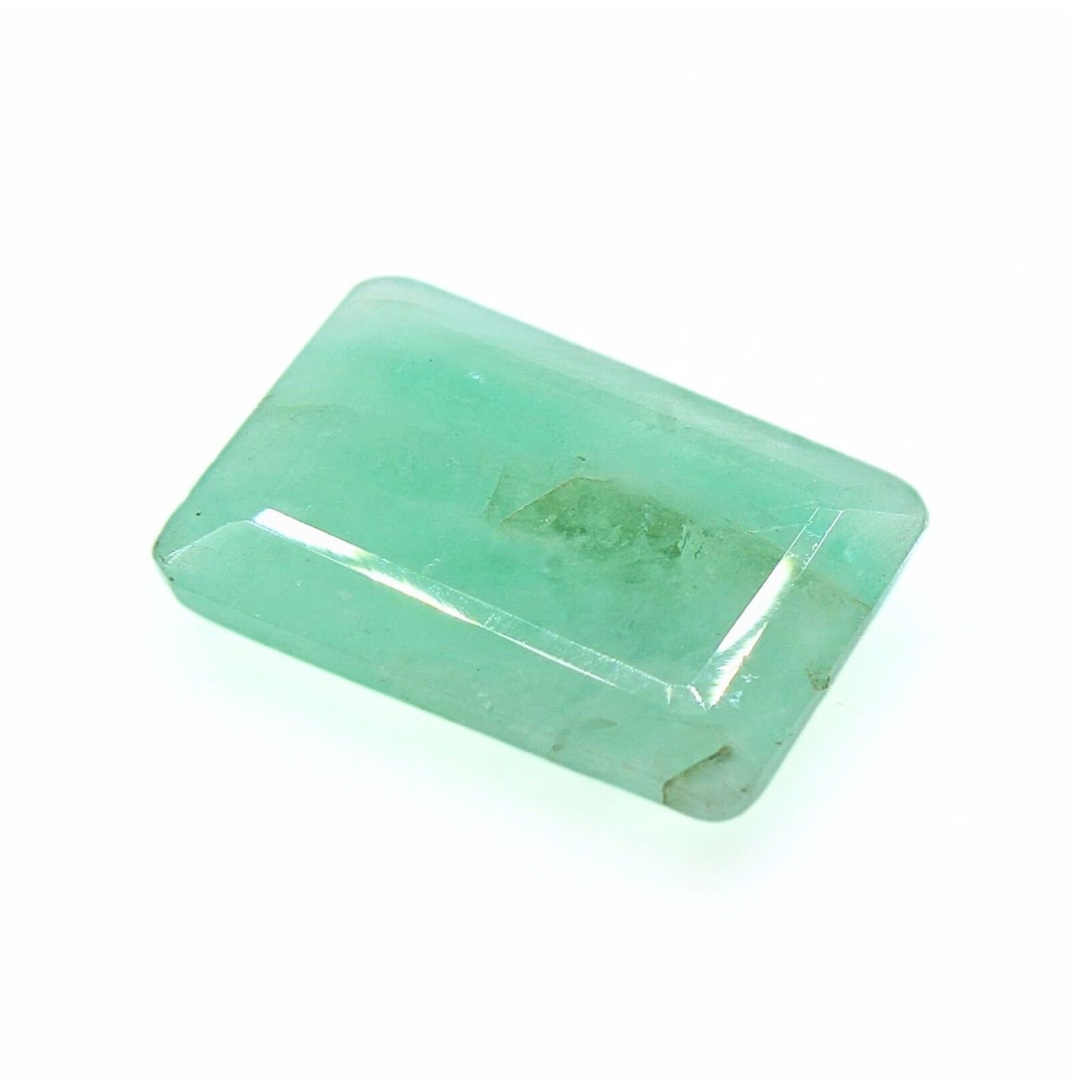 2.9Ct Natural Green Emerald (Panna) Rectangle Cut Gemstone