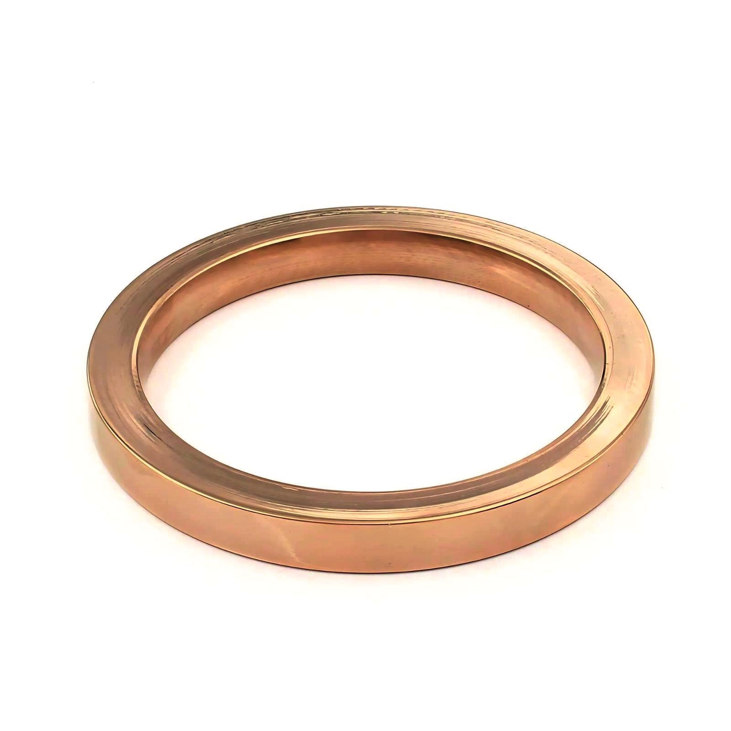 Heavy Solid Square Jointless copper Kada for Men - Tambe ka kada