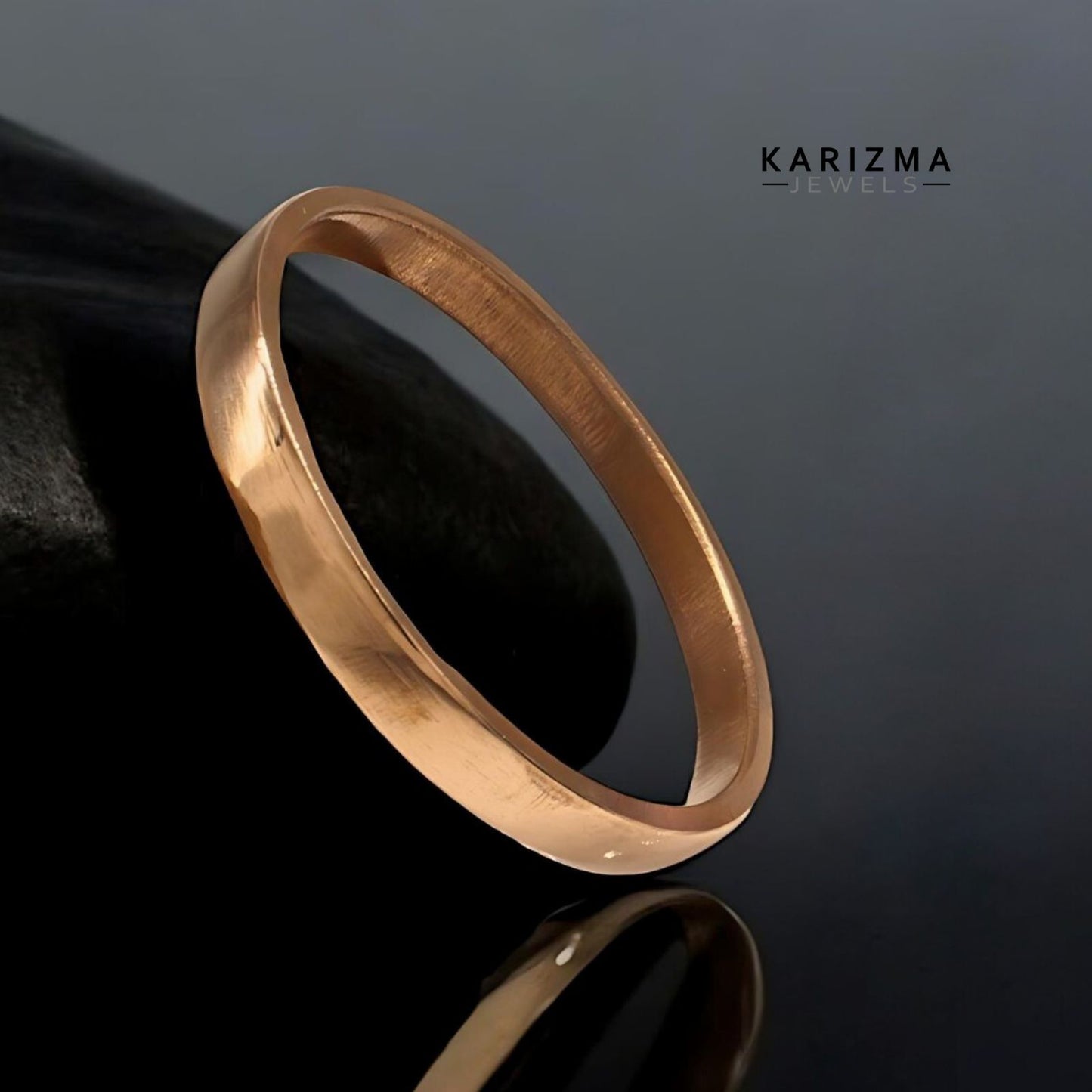 Heavy Flat Copper Jointless casting Bangle bejod tamba ka kada for astrology