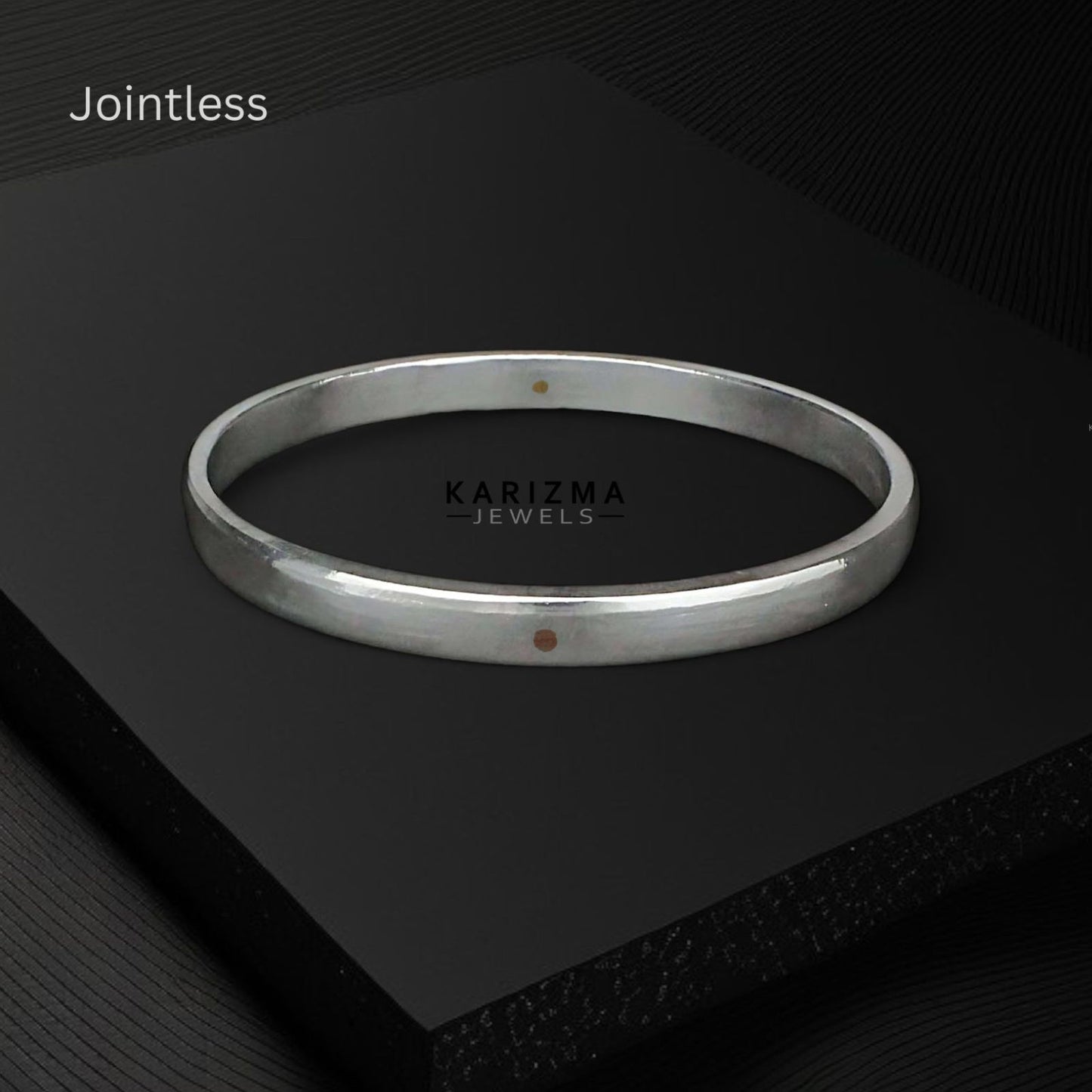 Jointless pure Silver Kada with Nail - तांबे और सोने की कील के विकल्प के साथ जोड़ रहित शुद्ध चांदी का कड़ा