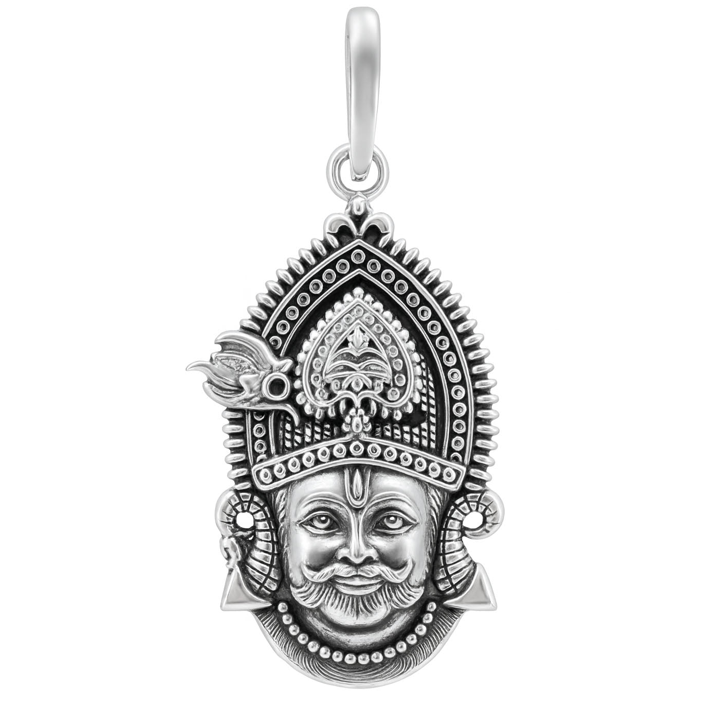 925 Real Sterling Silver Khatu Shyam Pendant