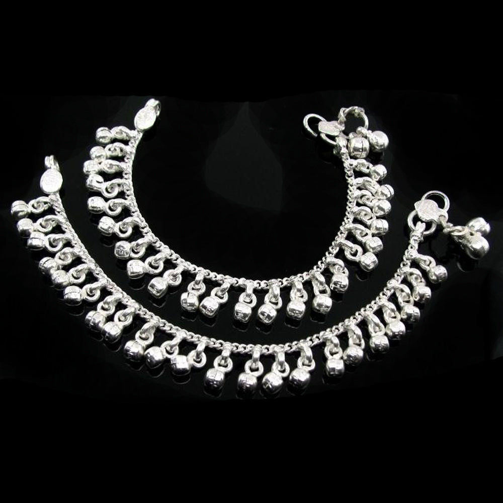 Real Silver Kids Anklets Bracelet 5.5"