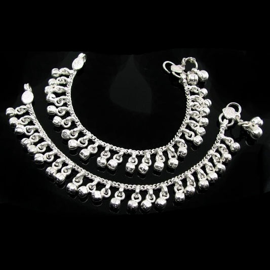 Real Silver Kids Anklets Bracelet 5.5"