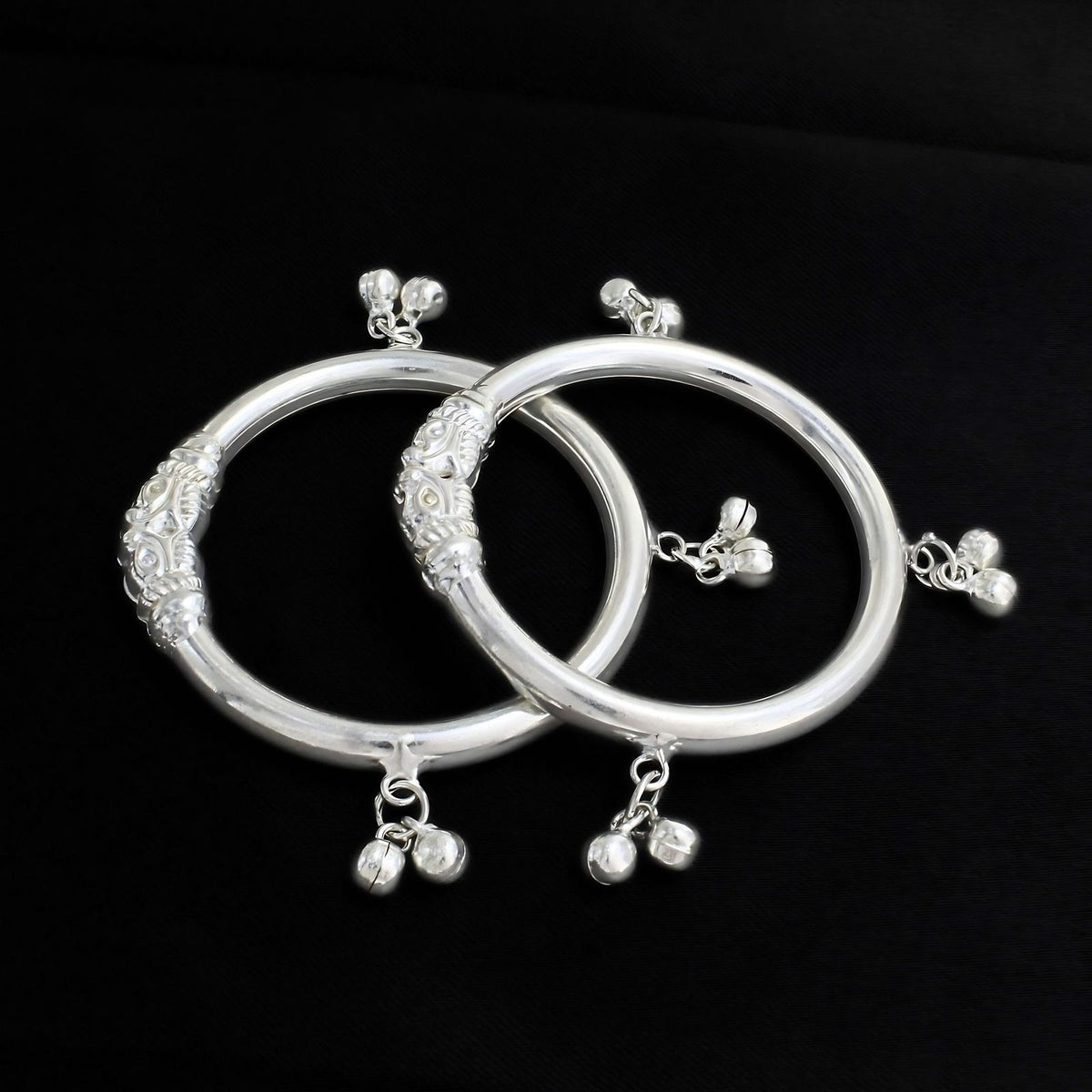 Real Silver Toddler Bracelet with Jingle Bells (Ghungroo)