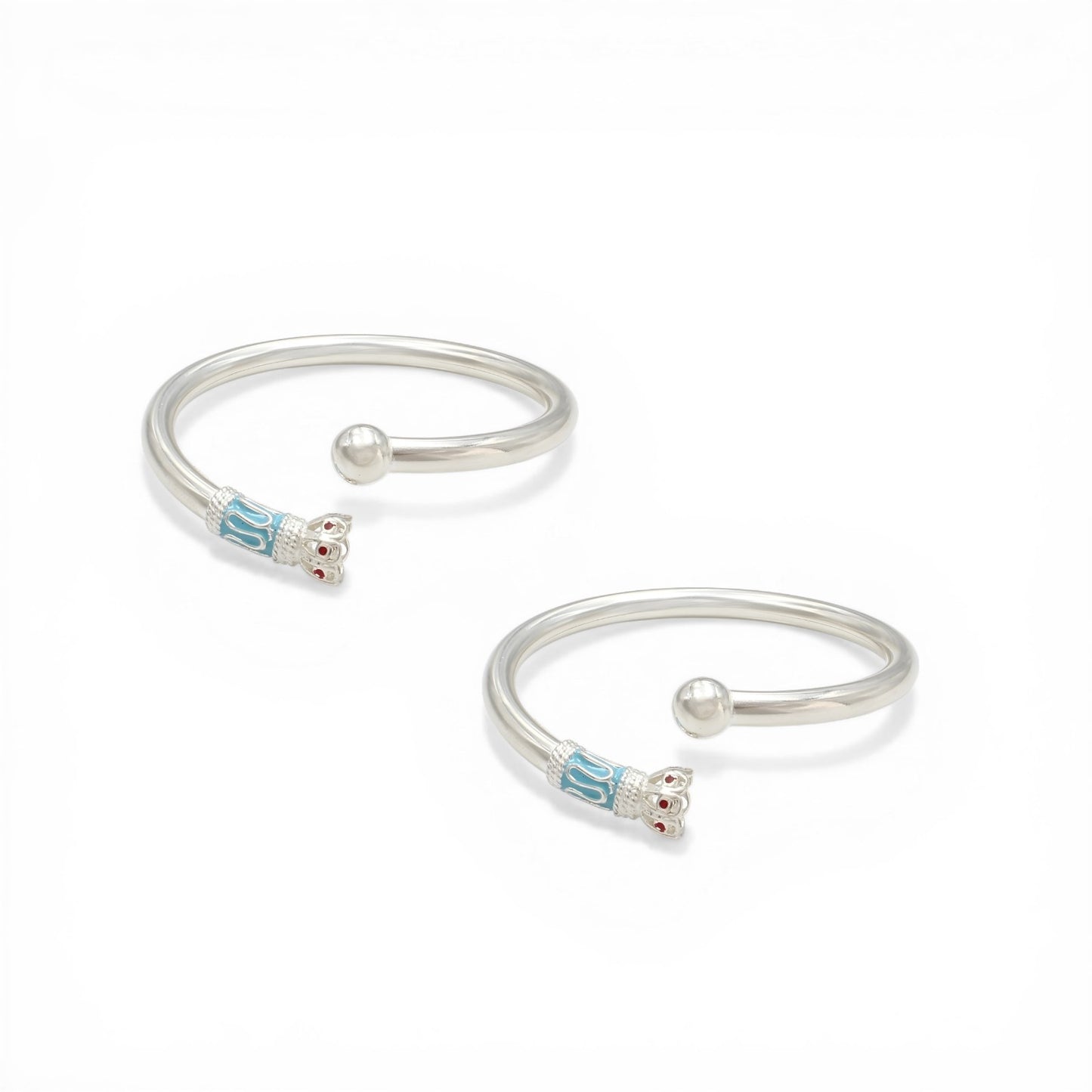 925 Real Silver Excellent gifting kids Openable Bangle Bracelet - Pair