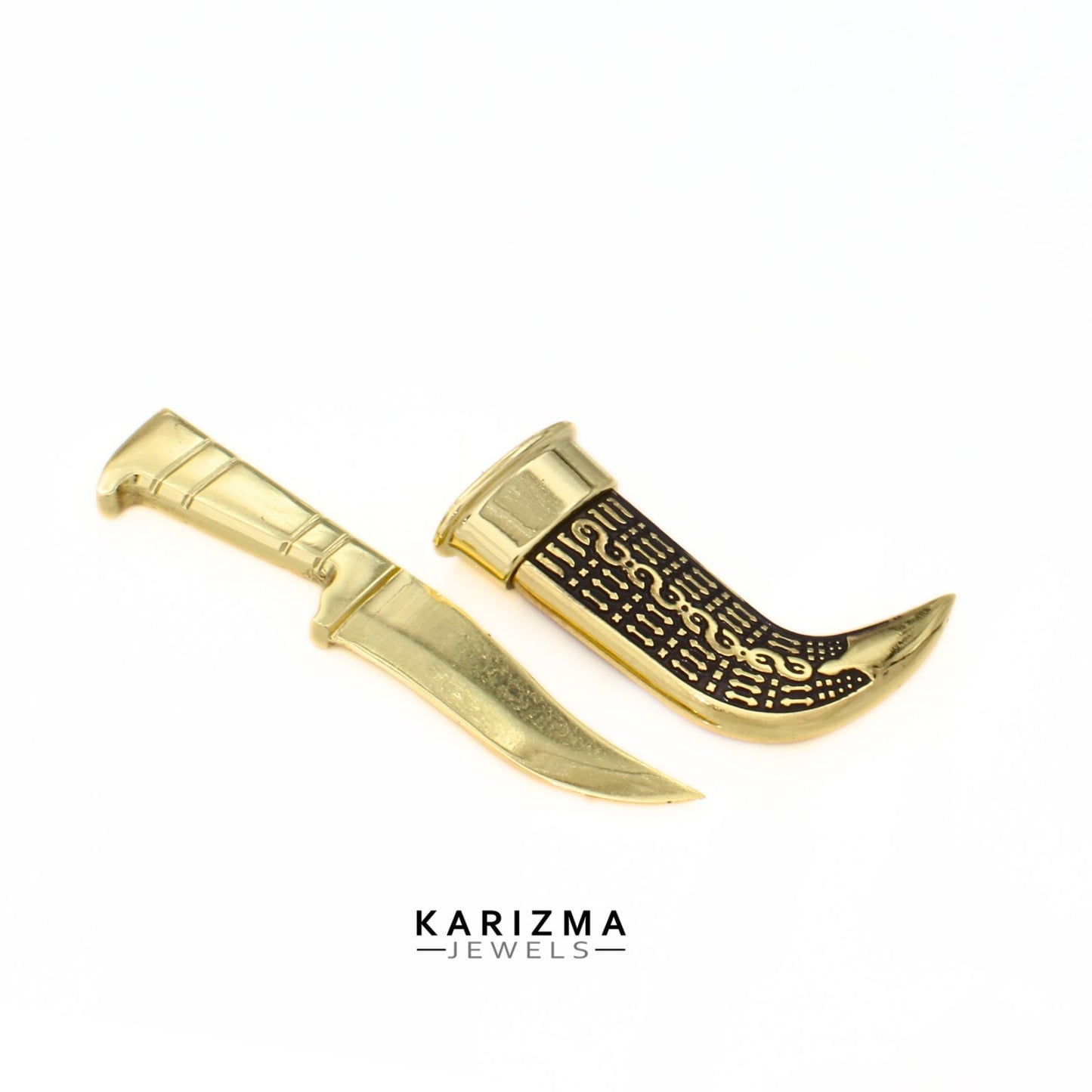 Steel Sikh Golden Black Small size kirpan